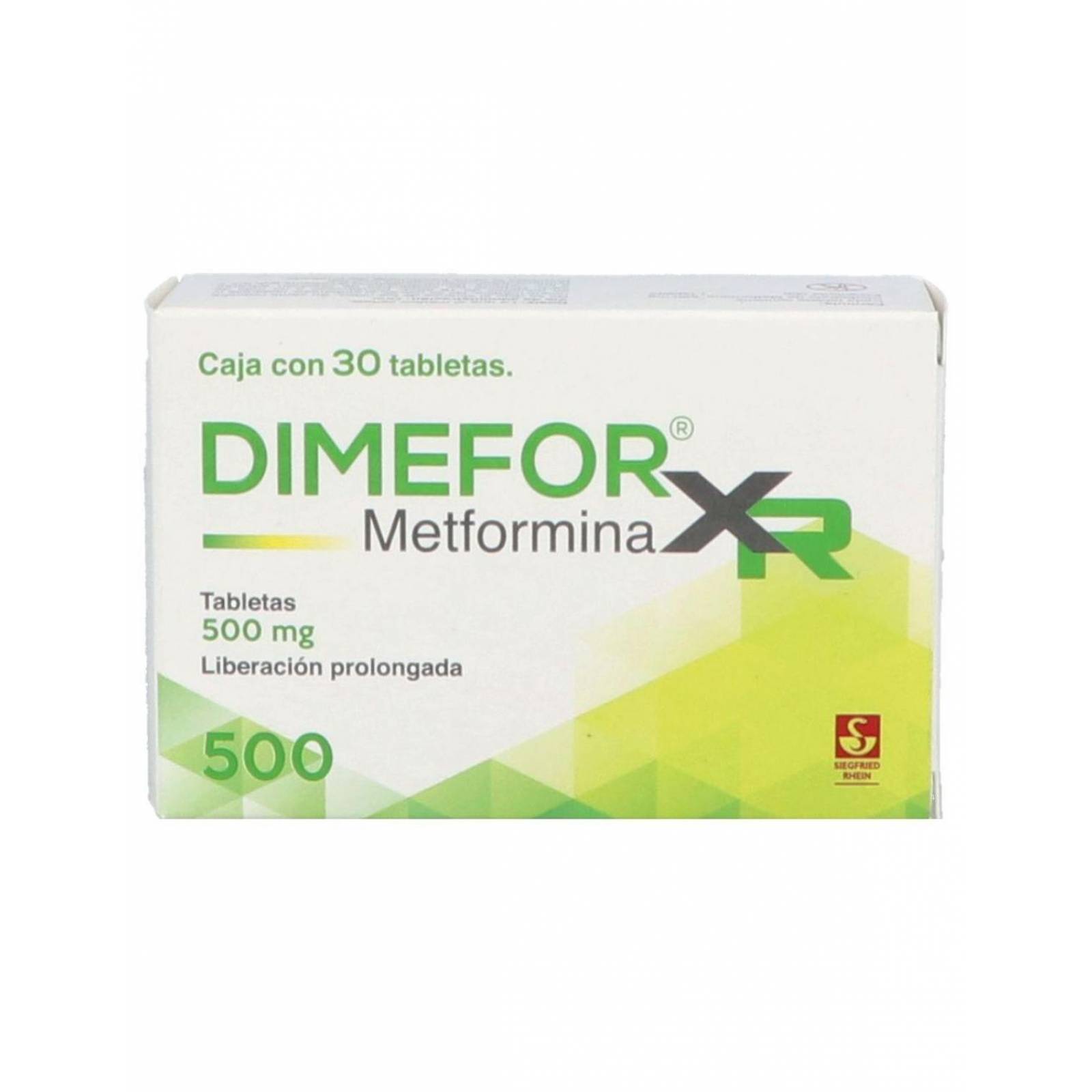 Dimefor Xr 500 mg Caja Con 30 Tabletas De Liberación Prolongada 