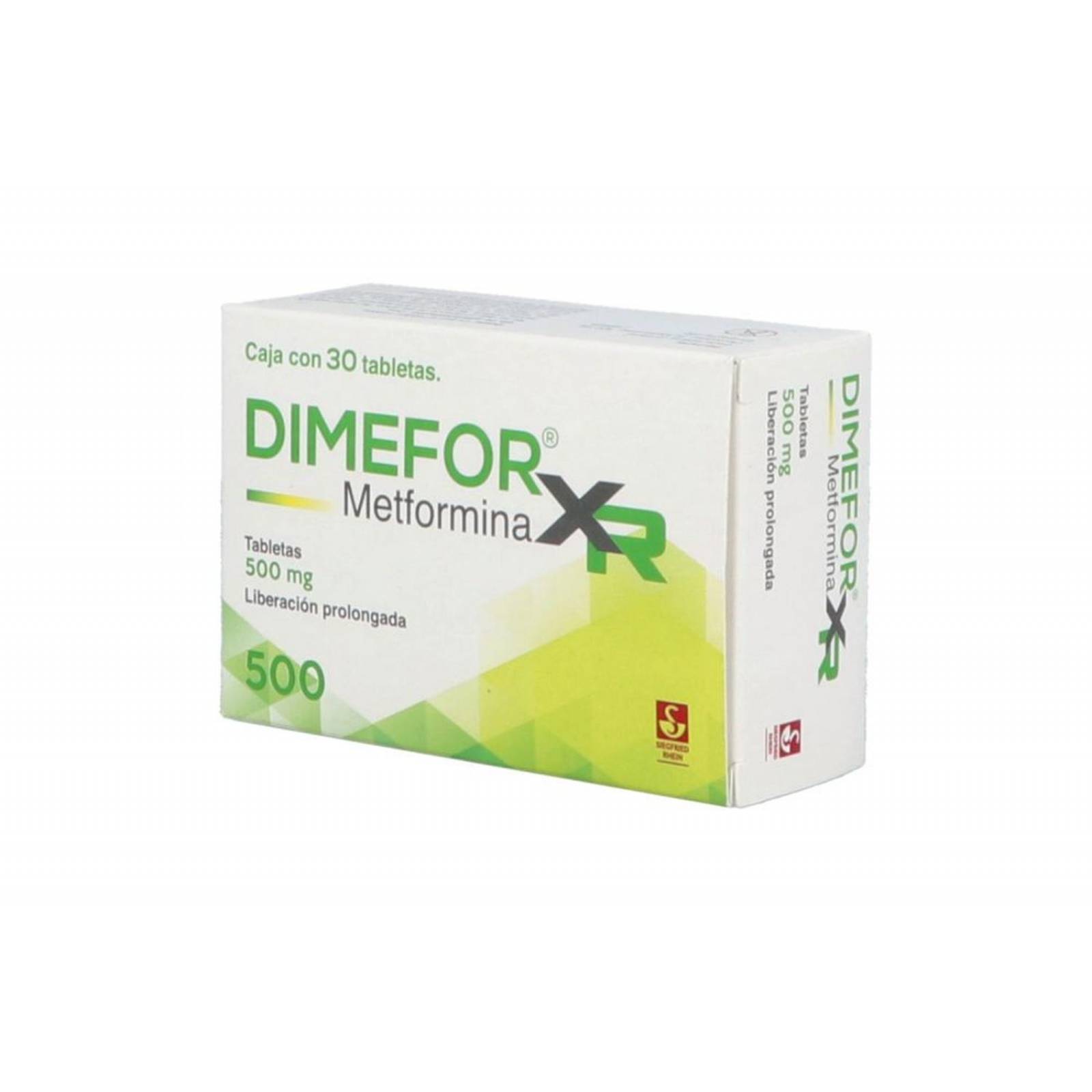 Dimefor Xr 500 mg Caja Con 30 Tabletas De Liberación Prolongada 