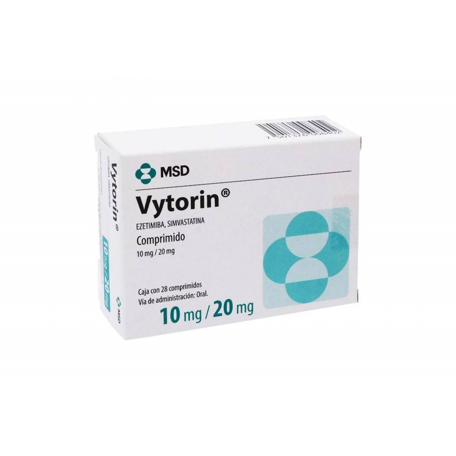 Vytorin 10 mg / 20 mg Caja Con 28 Comprimidos 