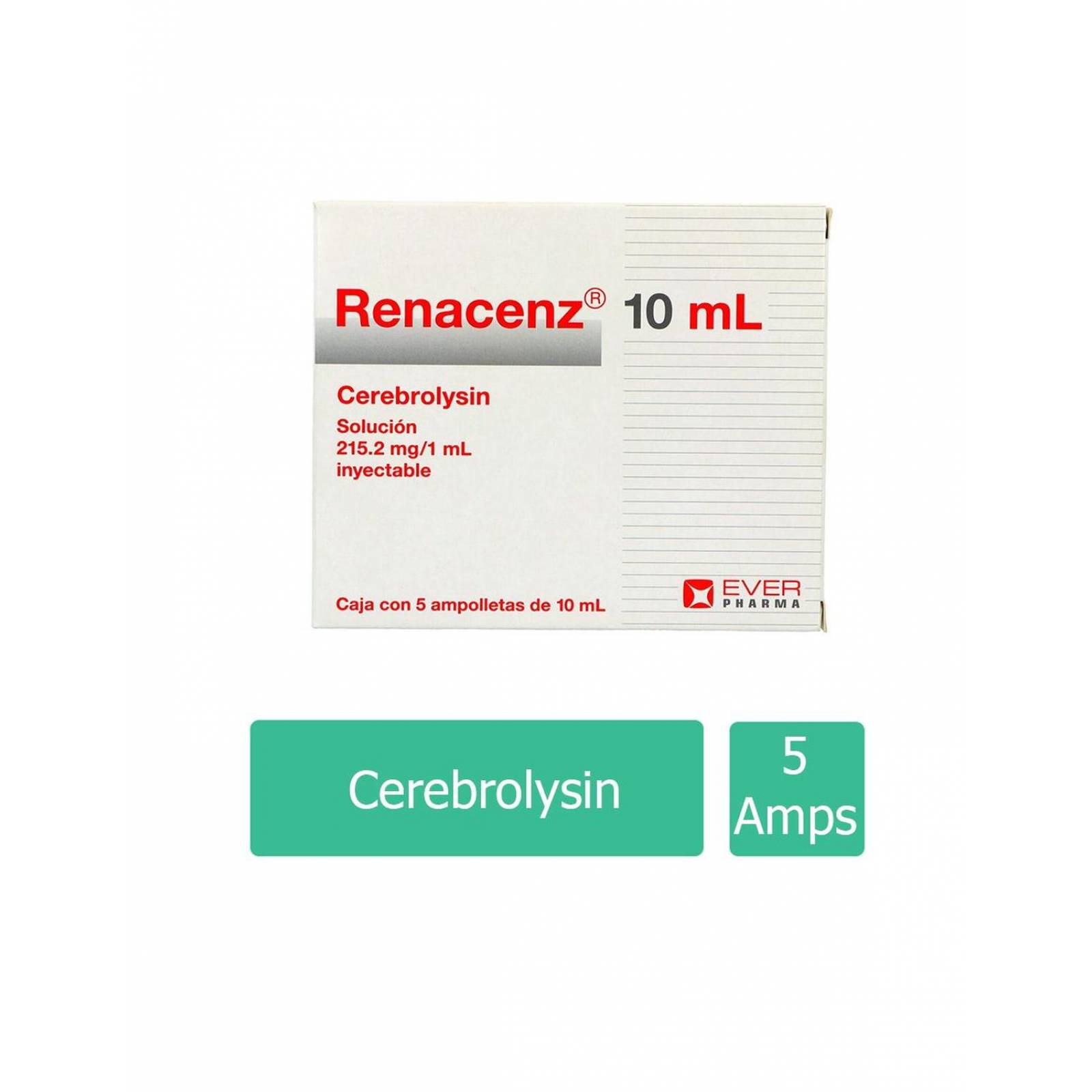 Renacenz 215.2 mg / 1 mL Solución Inyectable Caja Con 5 Ampolletas 10 mL 