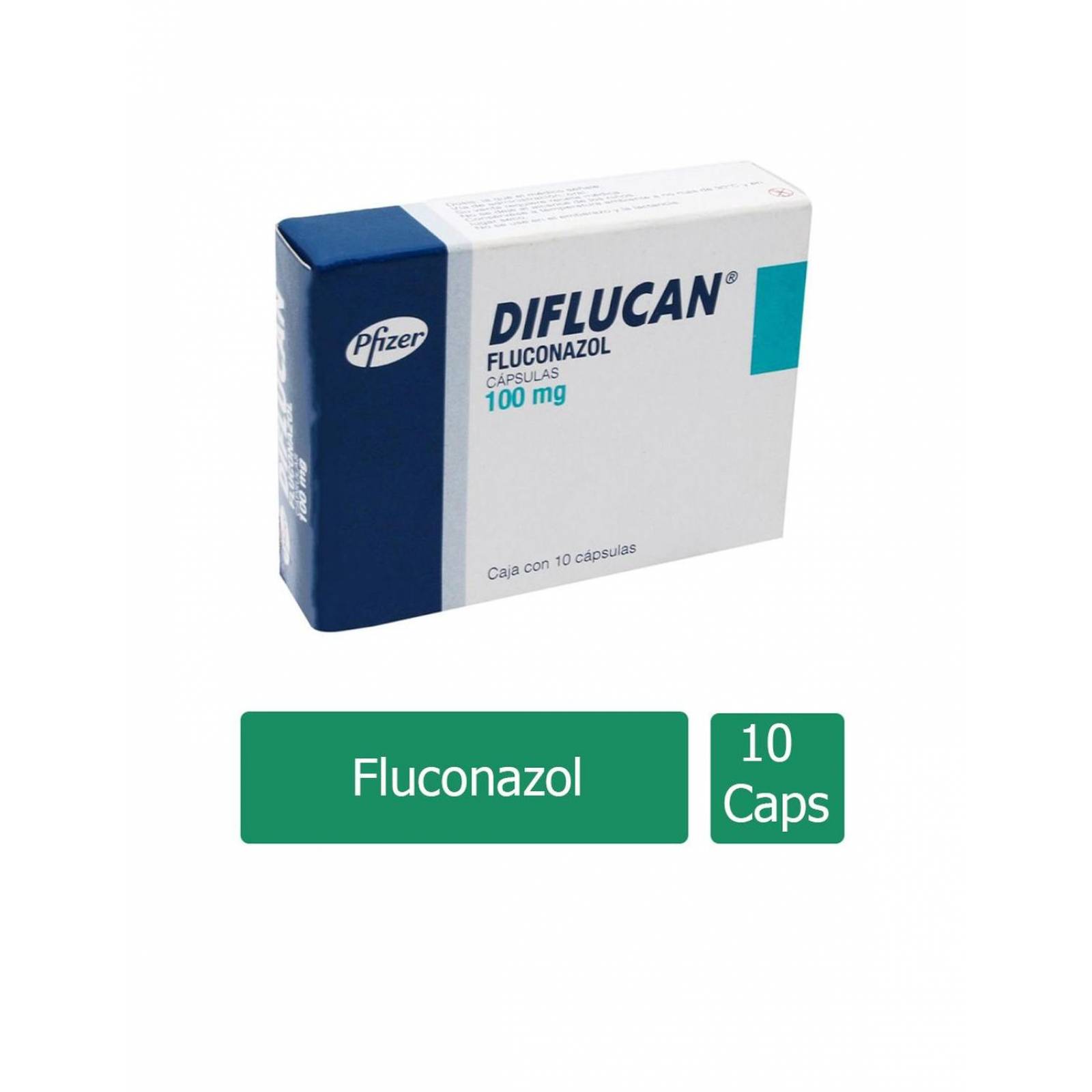 Diflucan 100 mg Caja Con 10 Cápsulas 