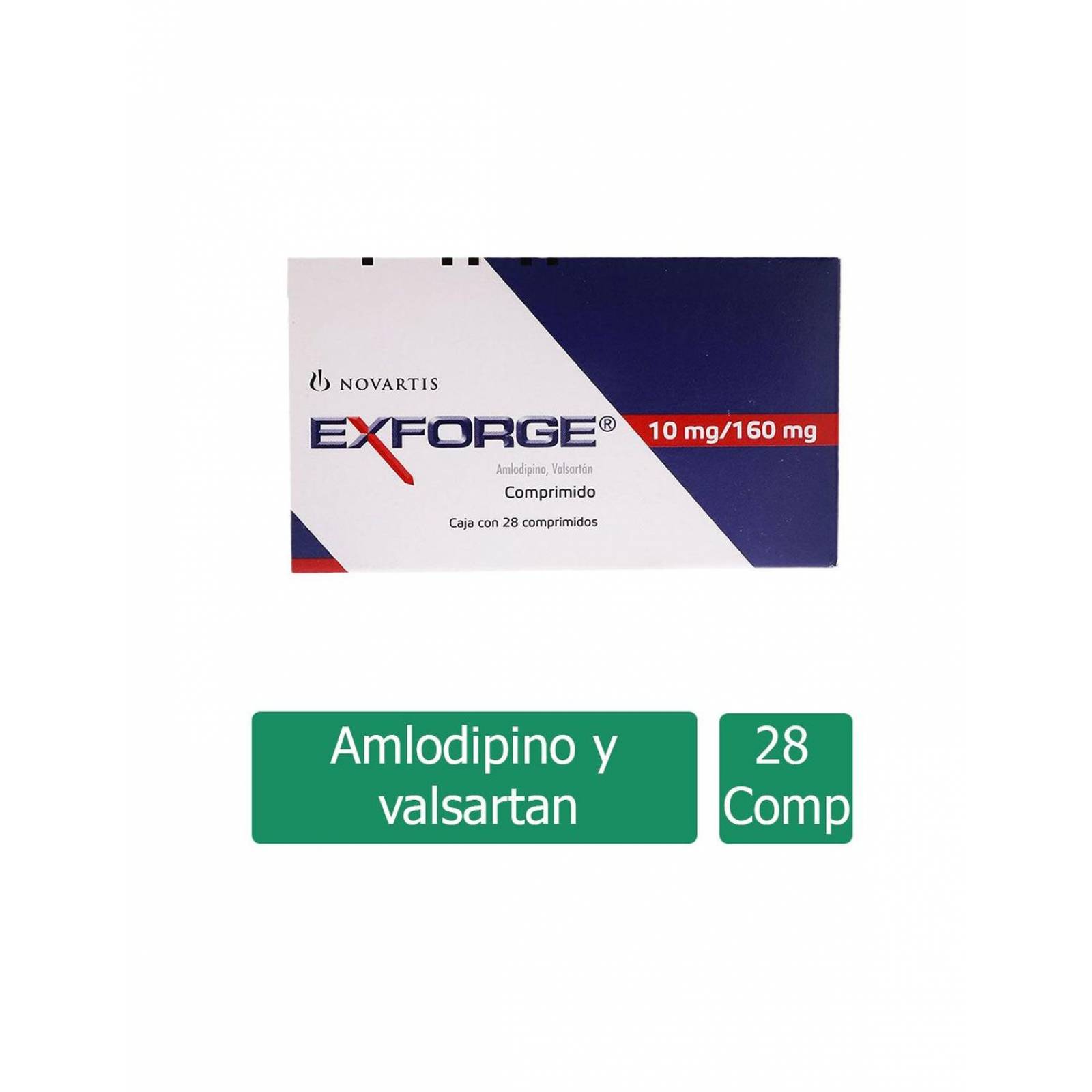 Exforge 10 mg / 160 mg Caja Con 28 Comprimidos 