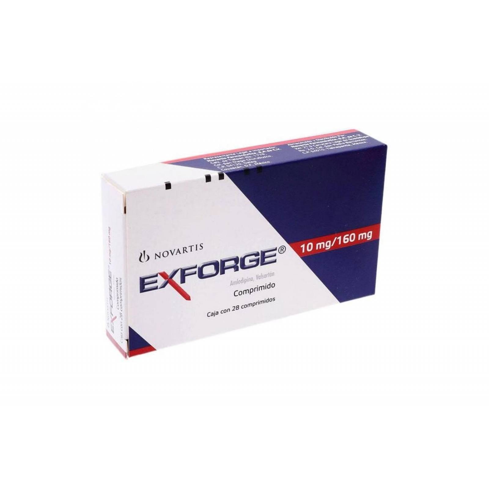 Exforge 10 mg / 160 mg Caja Con 28 Comprimidos 