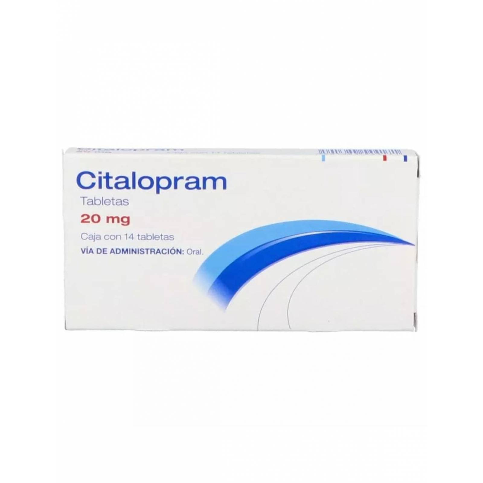 Citalopram 20 mg Caja Con 14 Tabletas. 