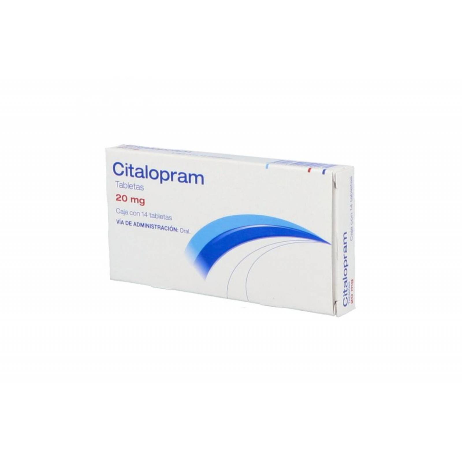 Citalopram 20 mg Caja Con 14 Tabletas. 