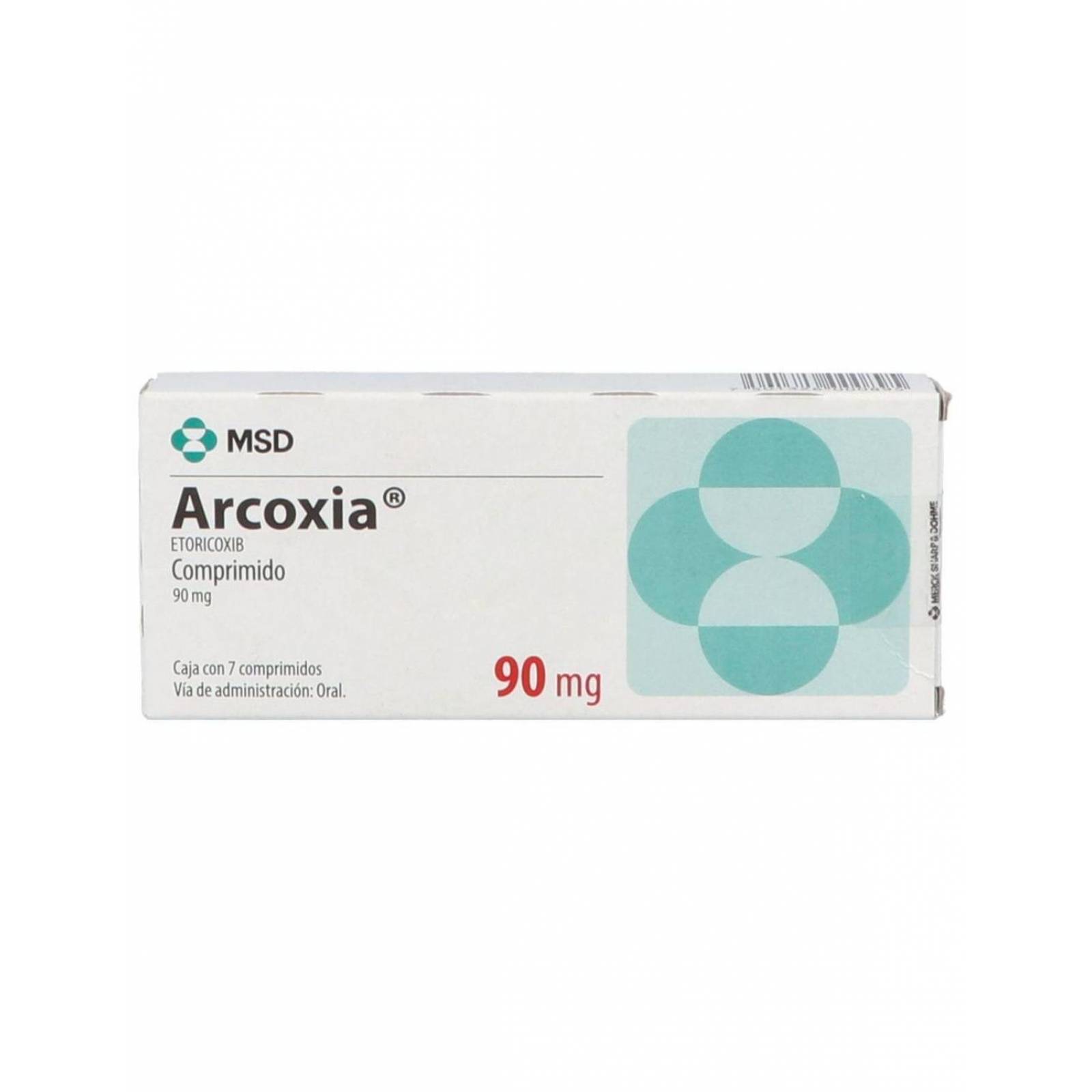Arcoxia 90 mg Caja con 7 Comprimidos 