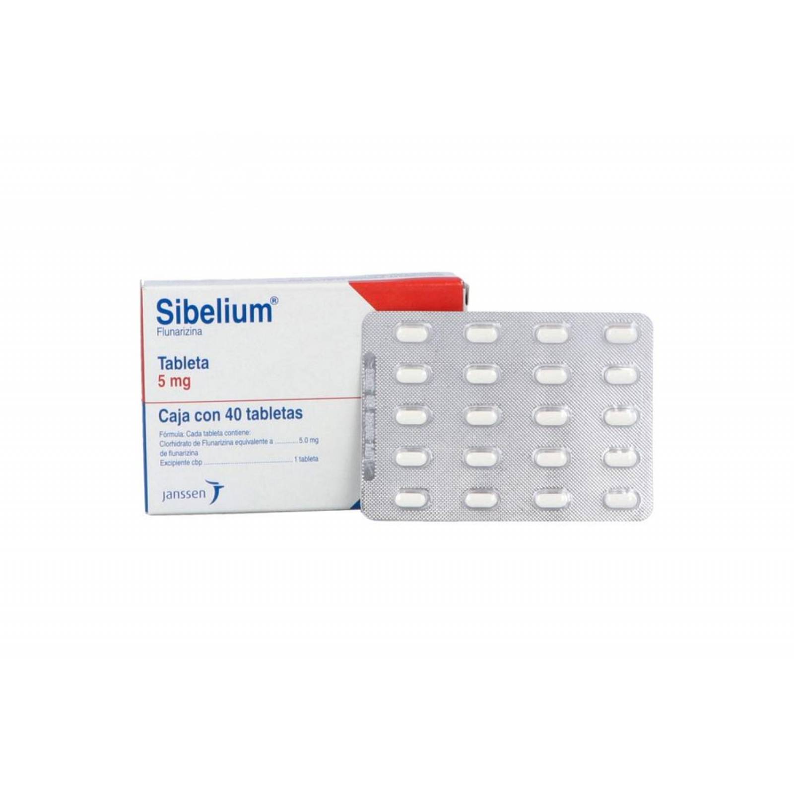 Sibelium 5 mg Caja Con 40 Tabletas 