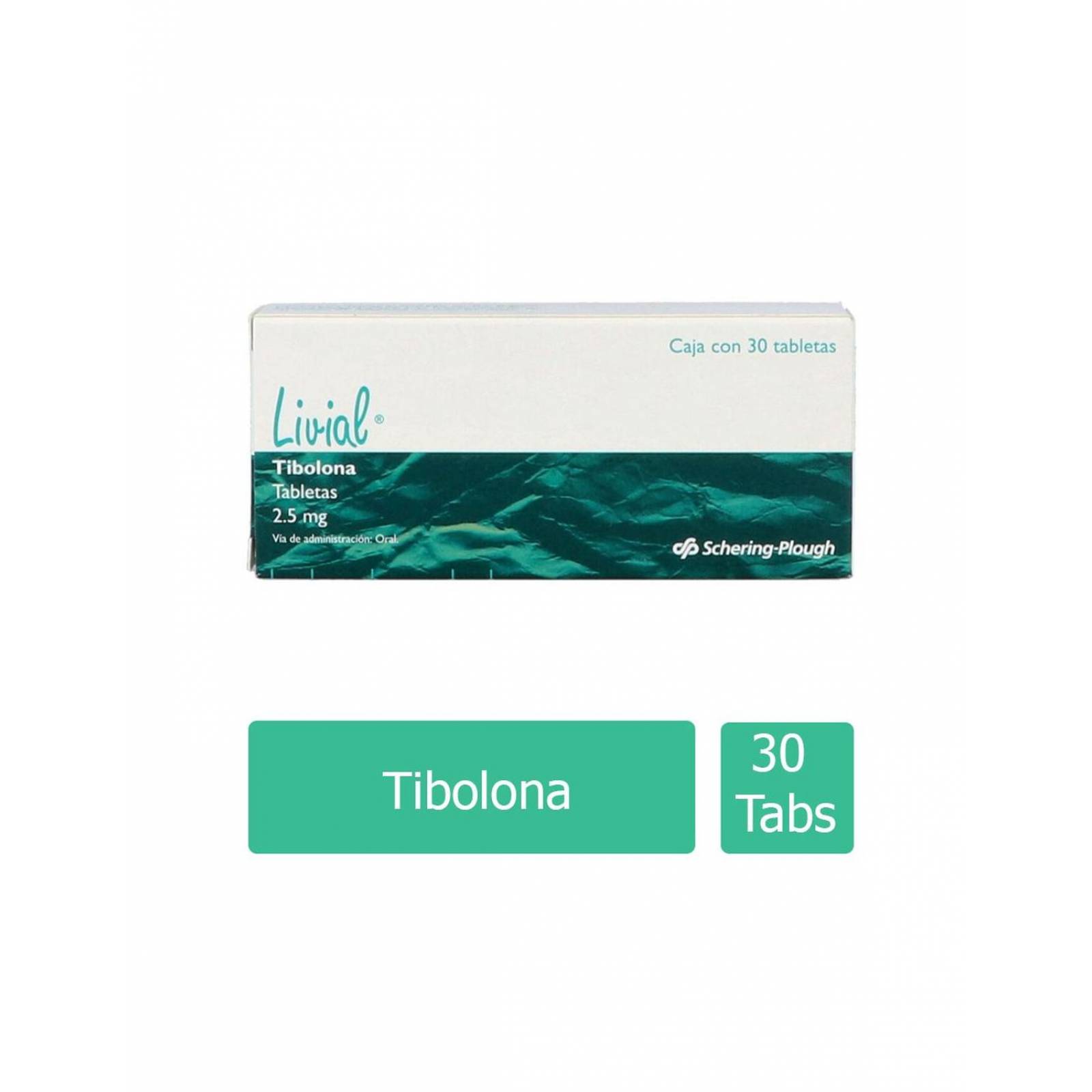 Livial 2.5 mg Caja Con 30 Tabletas 