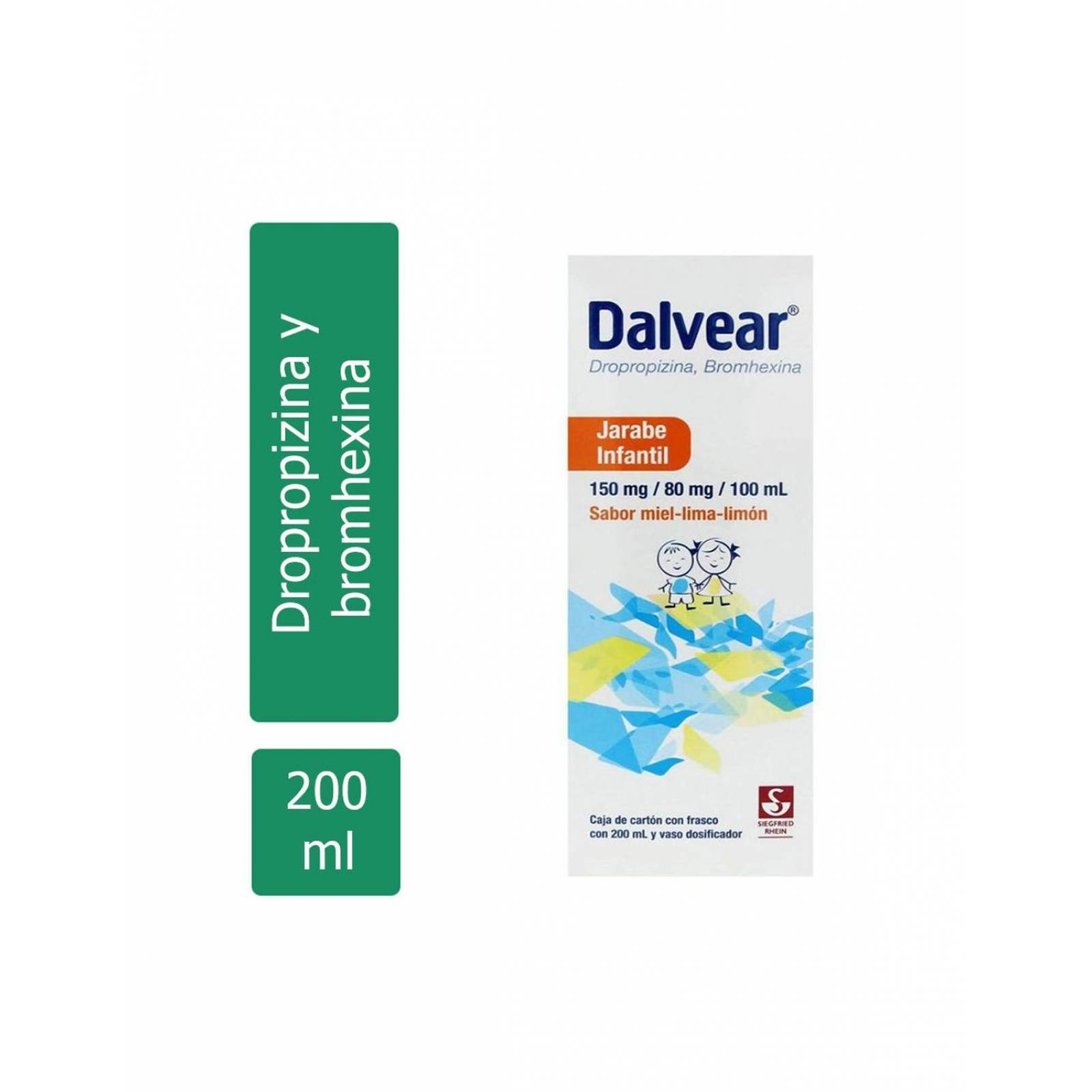 Dalvear Jarabe Infantil 150 mg / 80 mg Caja Frasco Con 100 mL 