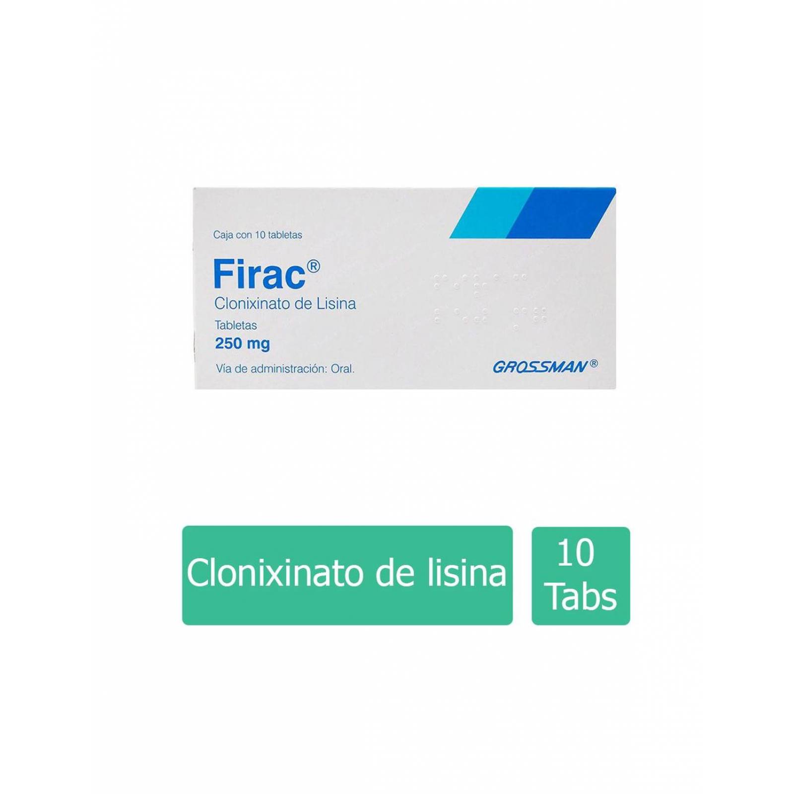 Firac 250 mg Caja Con 10 Tabletas 