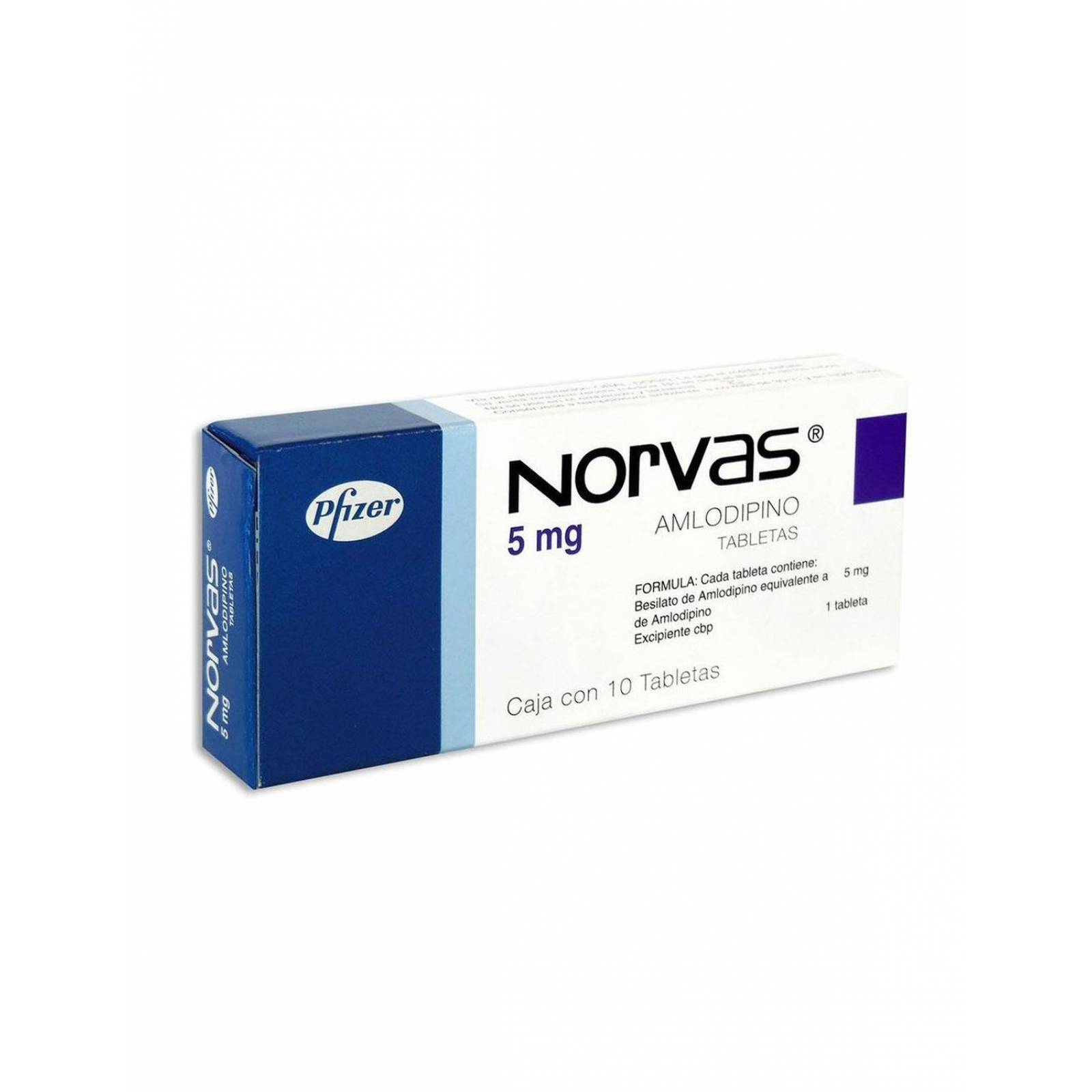 Norvas 5 mg Caja Con 10 Tabletas 