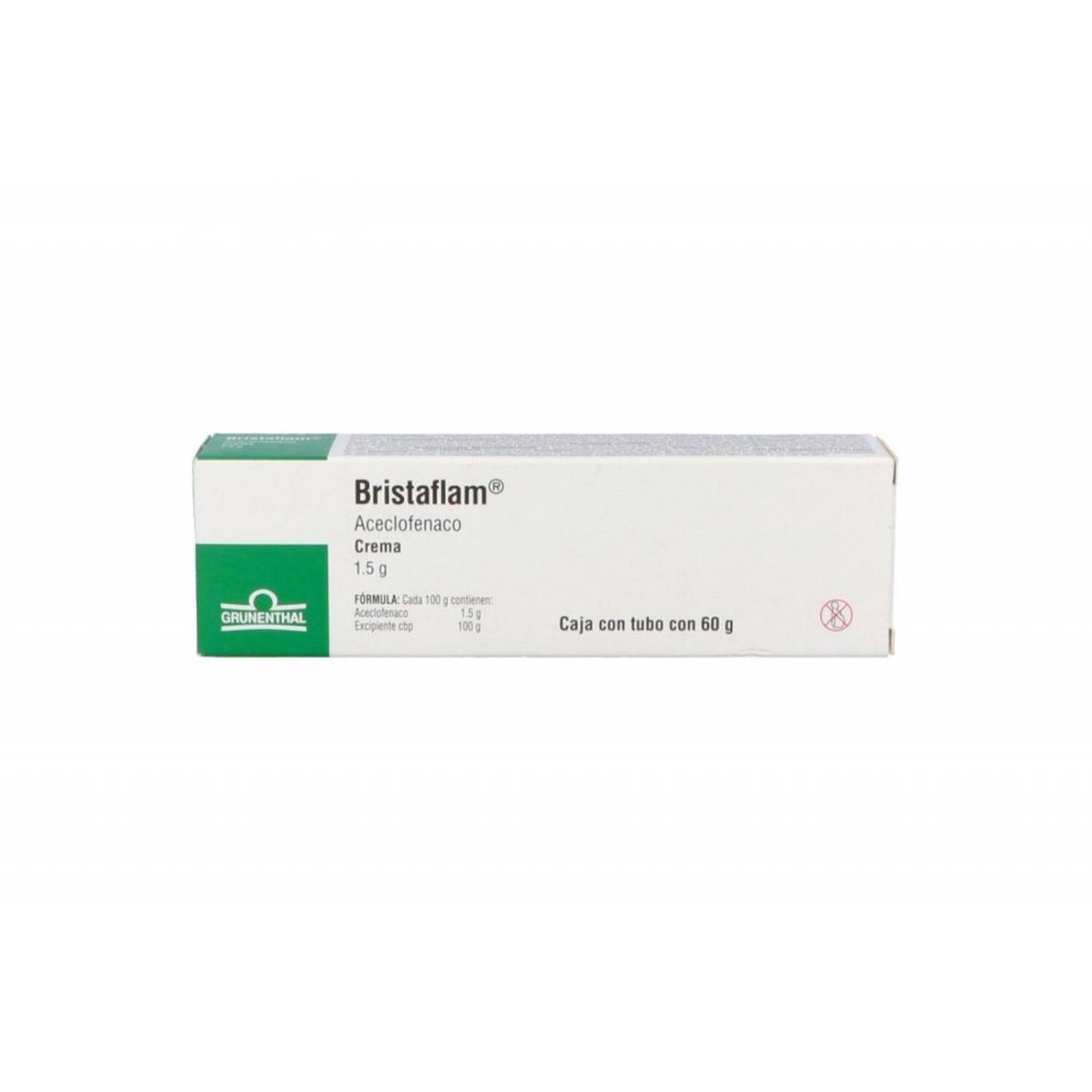 Bristaflam Crema 1.5g Caja Con Tubo Con 60 g 