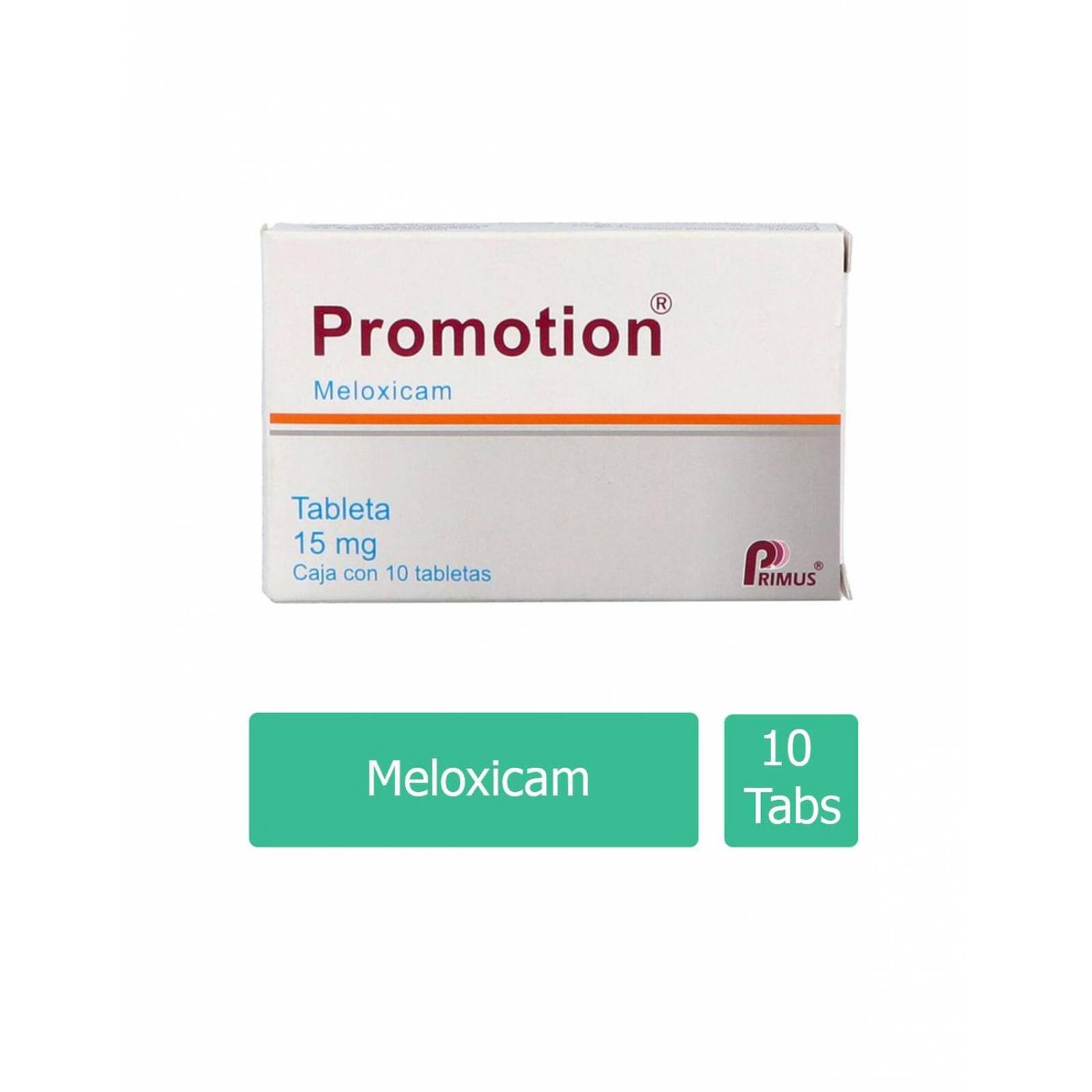PROMOTION 15 MG CAJA CON 10 TABLETAS ANTIINFLAMATORIO 