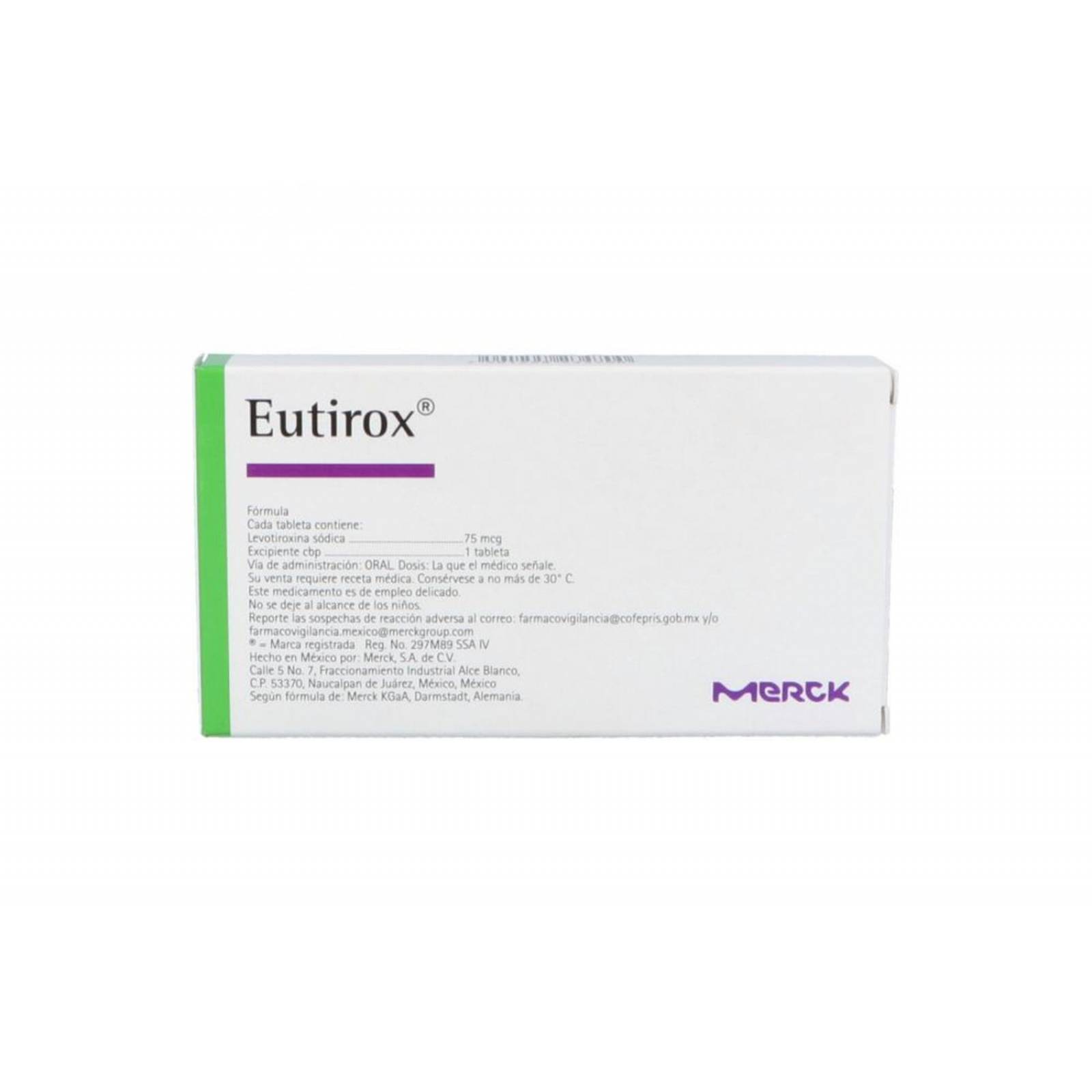 Eutirox 75 mcg Caja Con 50 Tabletas