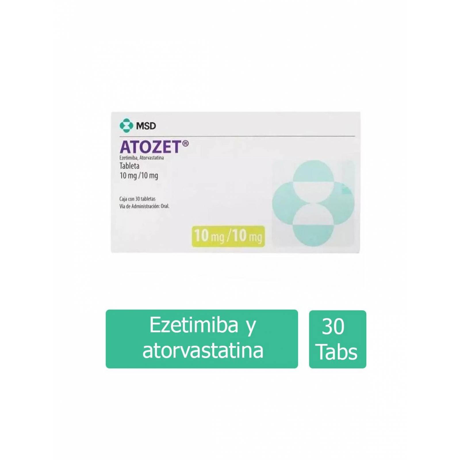 Atozet 10 mg/10 mg Caja Con 30 Tabletas 