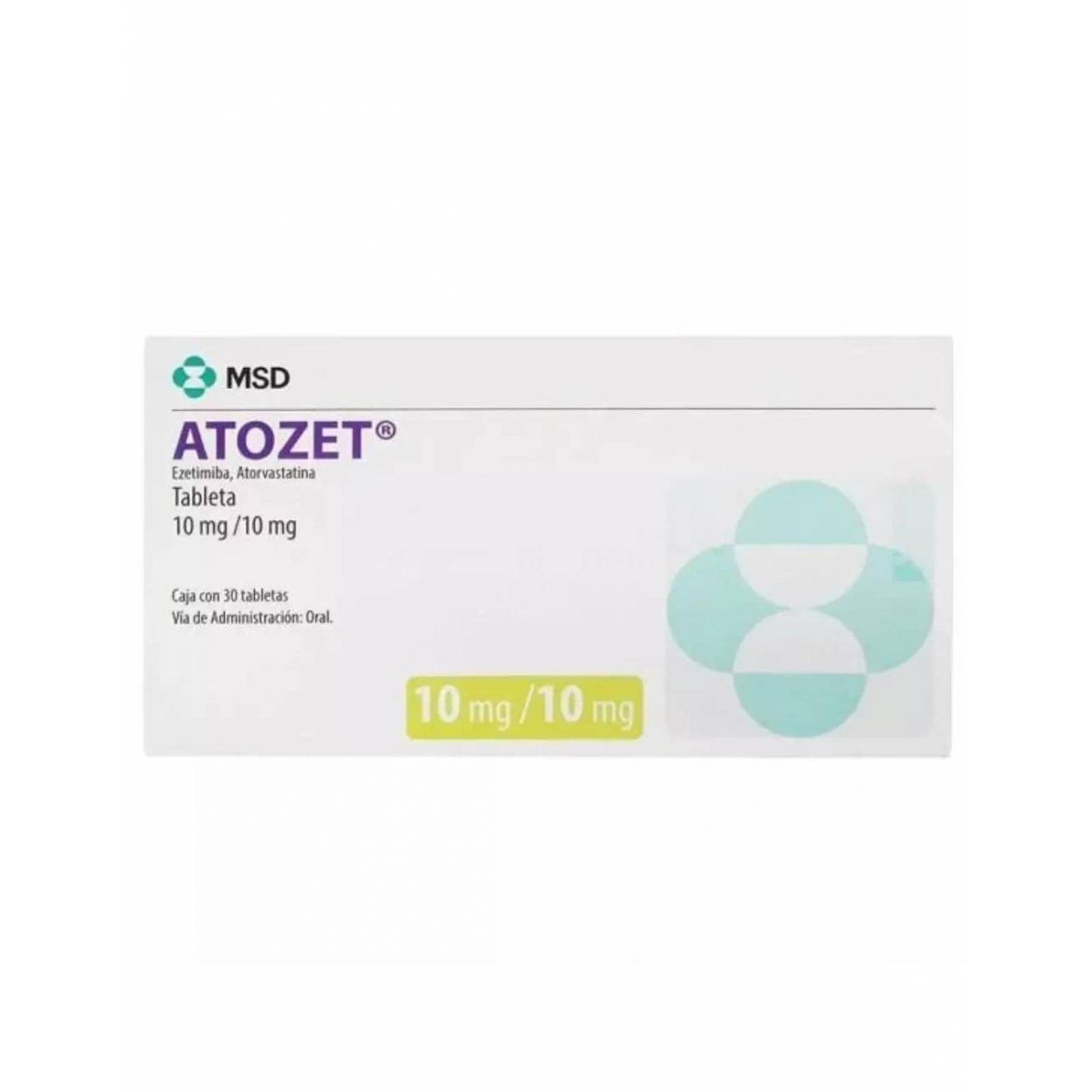 Atozet 10 mg/10 mg Caja Con 30 Tabletas 