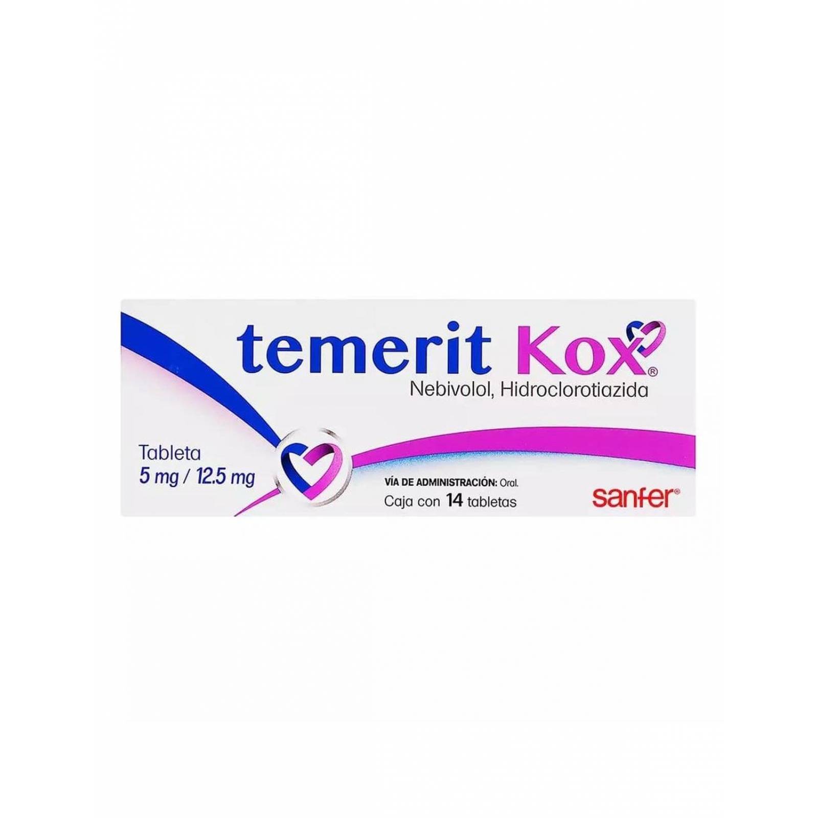 Temerit Kox 5 mg / 12.5 mg Caja Con 14 Tabletas 