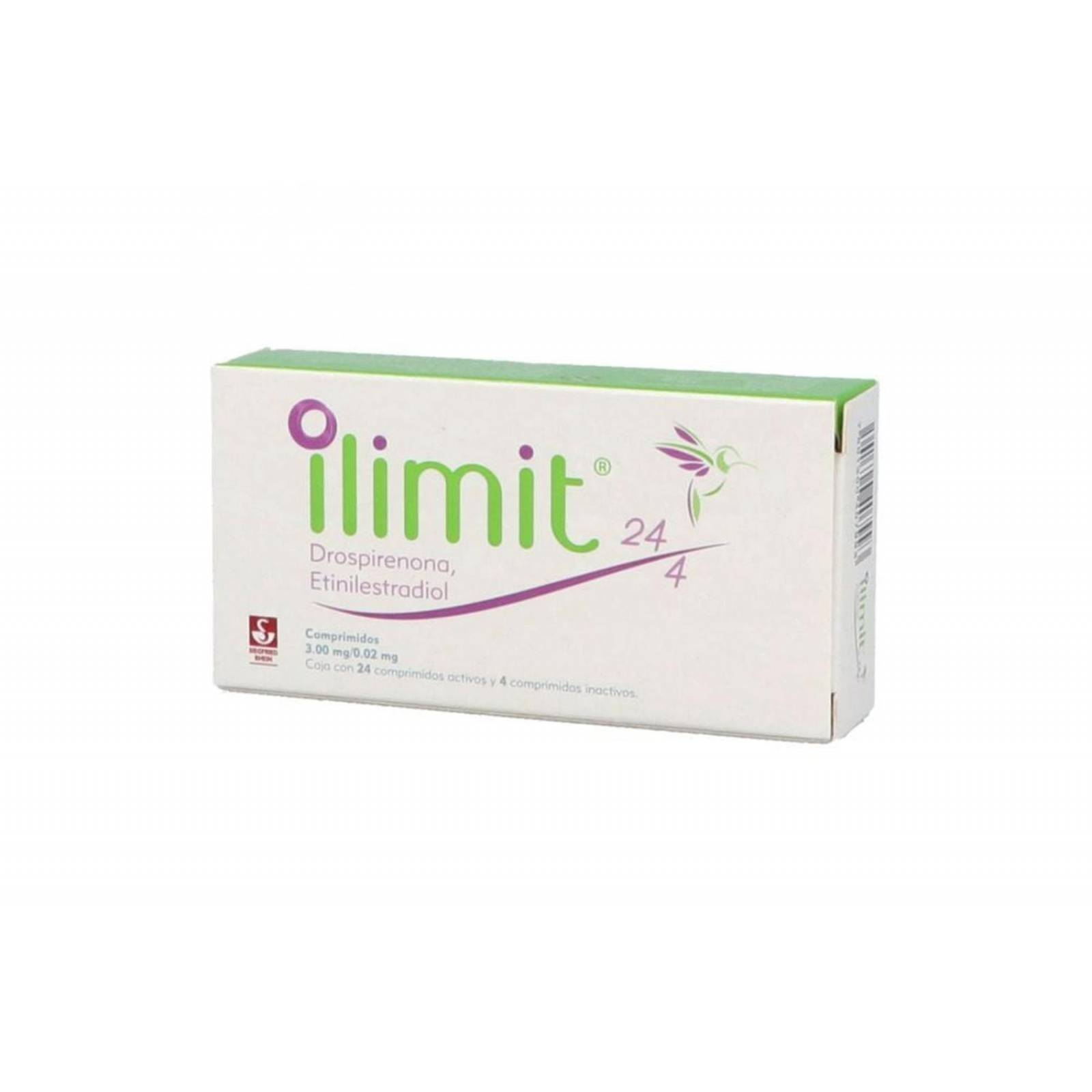 ilimit 3 mg/0.02 mg Caja Con 24 Comprimidos activos y 4 Comprimidos Inactivos 