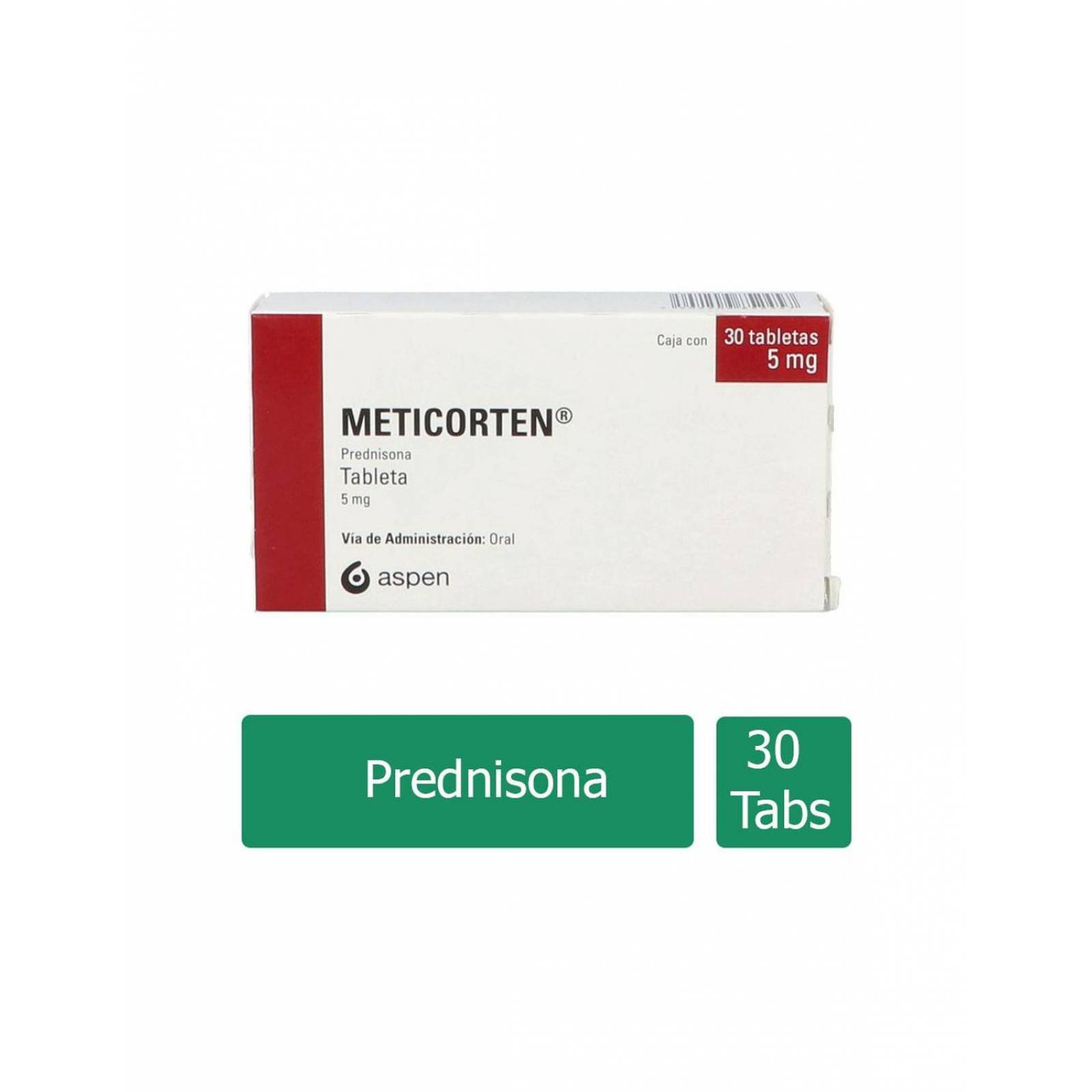 Meticorten 5 mg Caja Con 30 Tabletas 