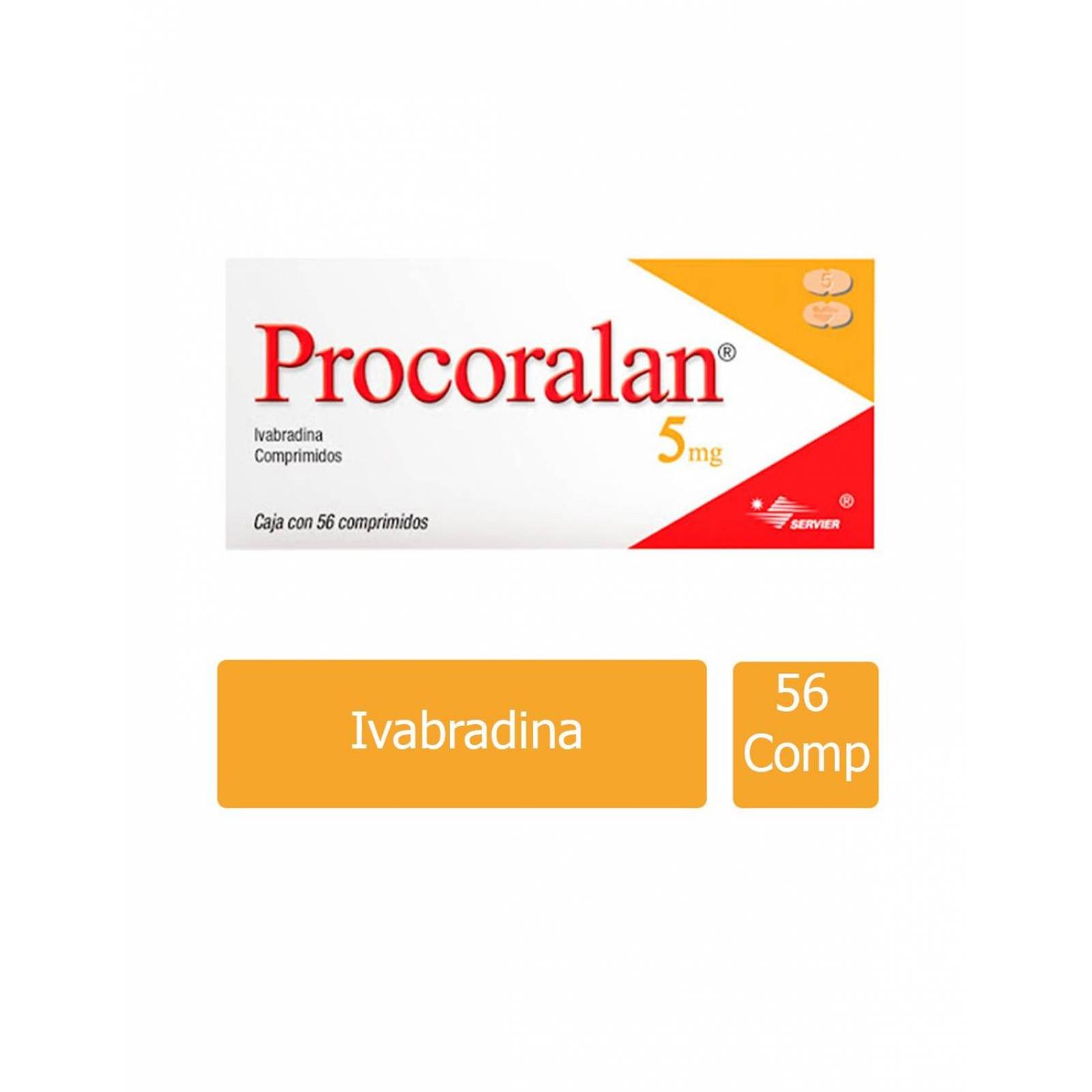 Procoralan 5 mg Caja Con 56 Comprimidos 