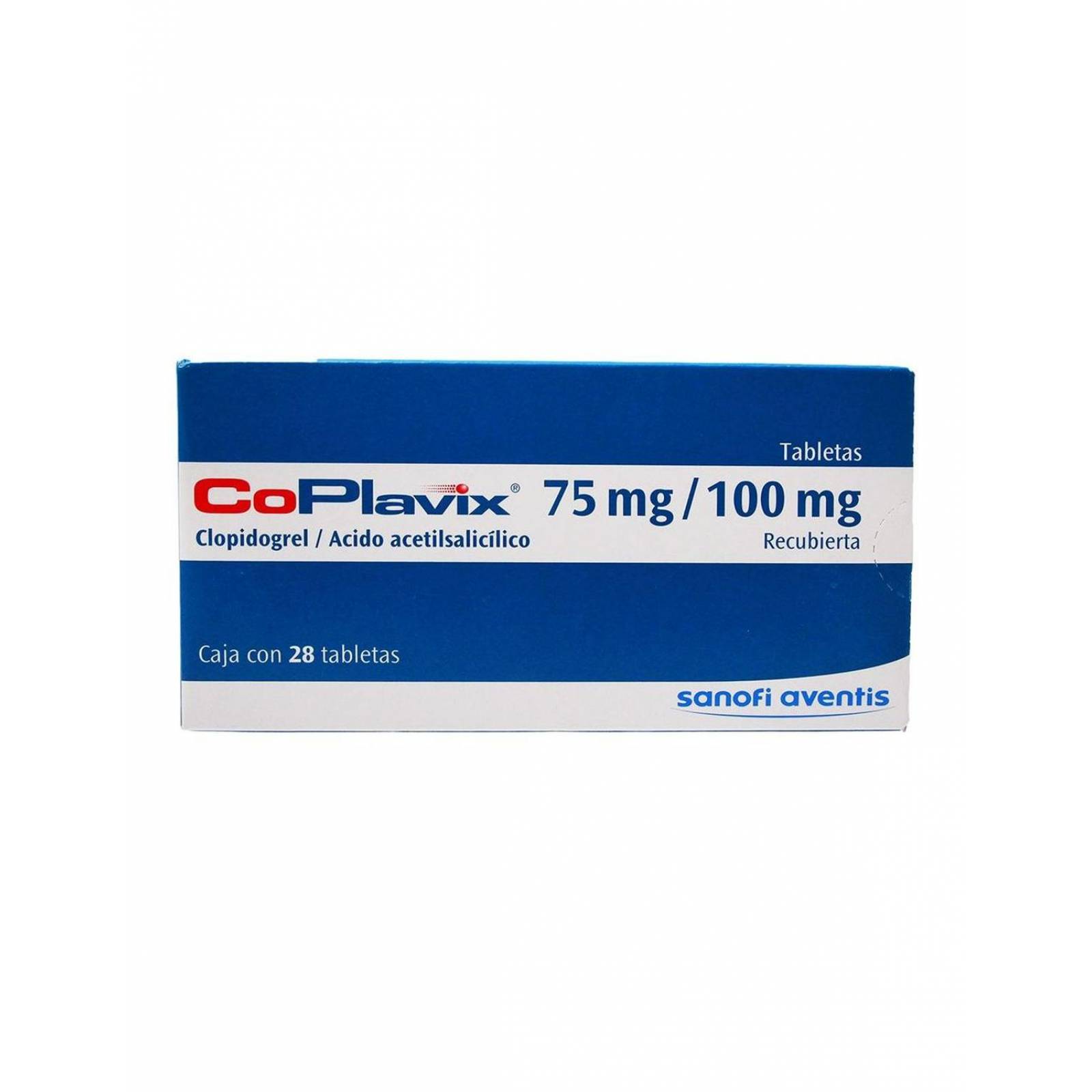 Coplavix 75 mg / 100 mg Caja Con 28 Tabletas Recubiertas 