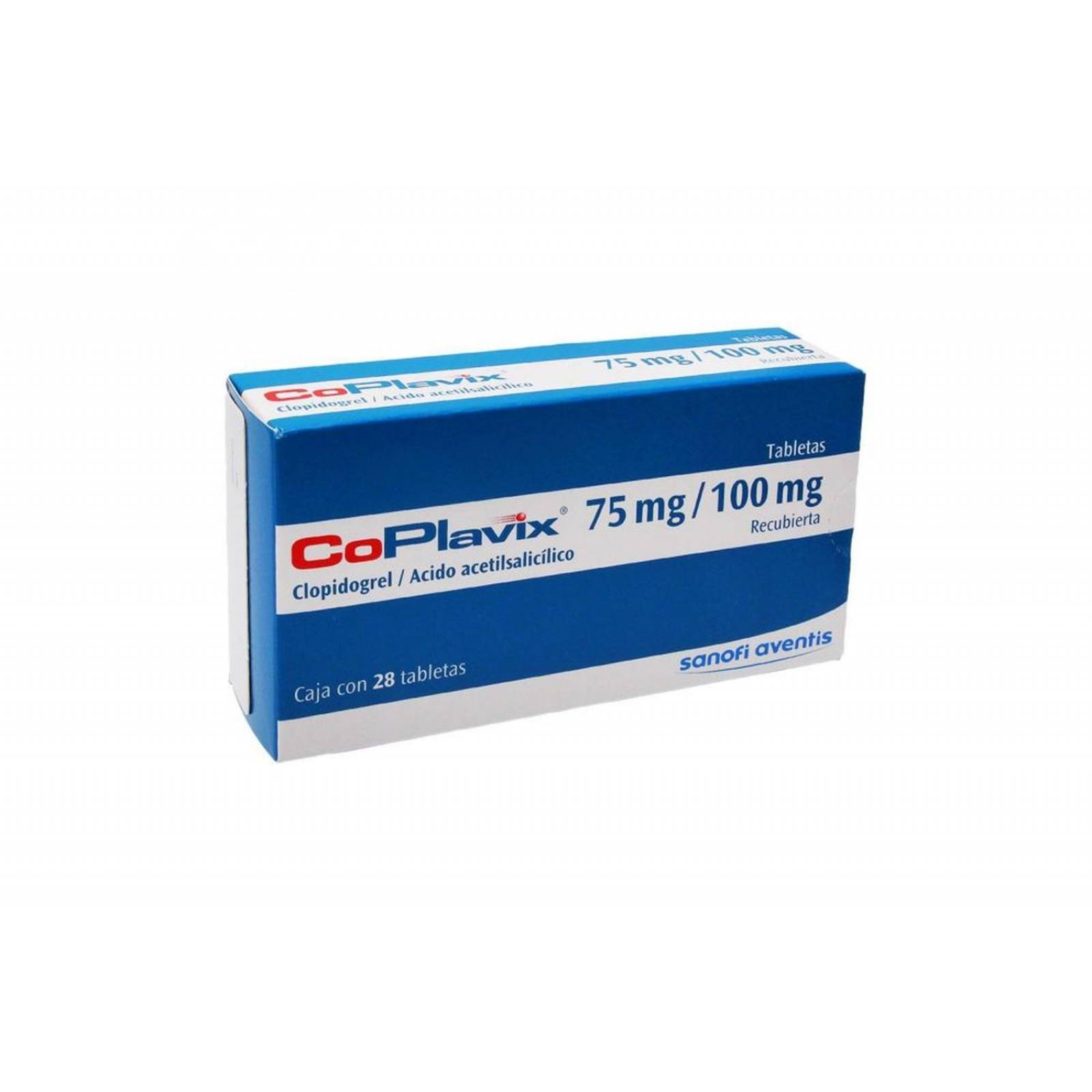 Coplavix 75 mg / 100 mg Caja Con 28 Tabletas Recubiertas 