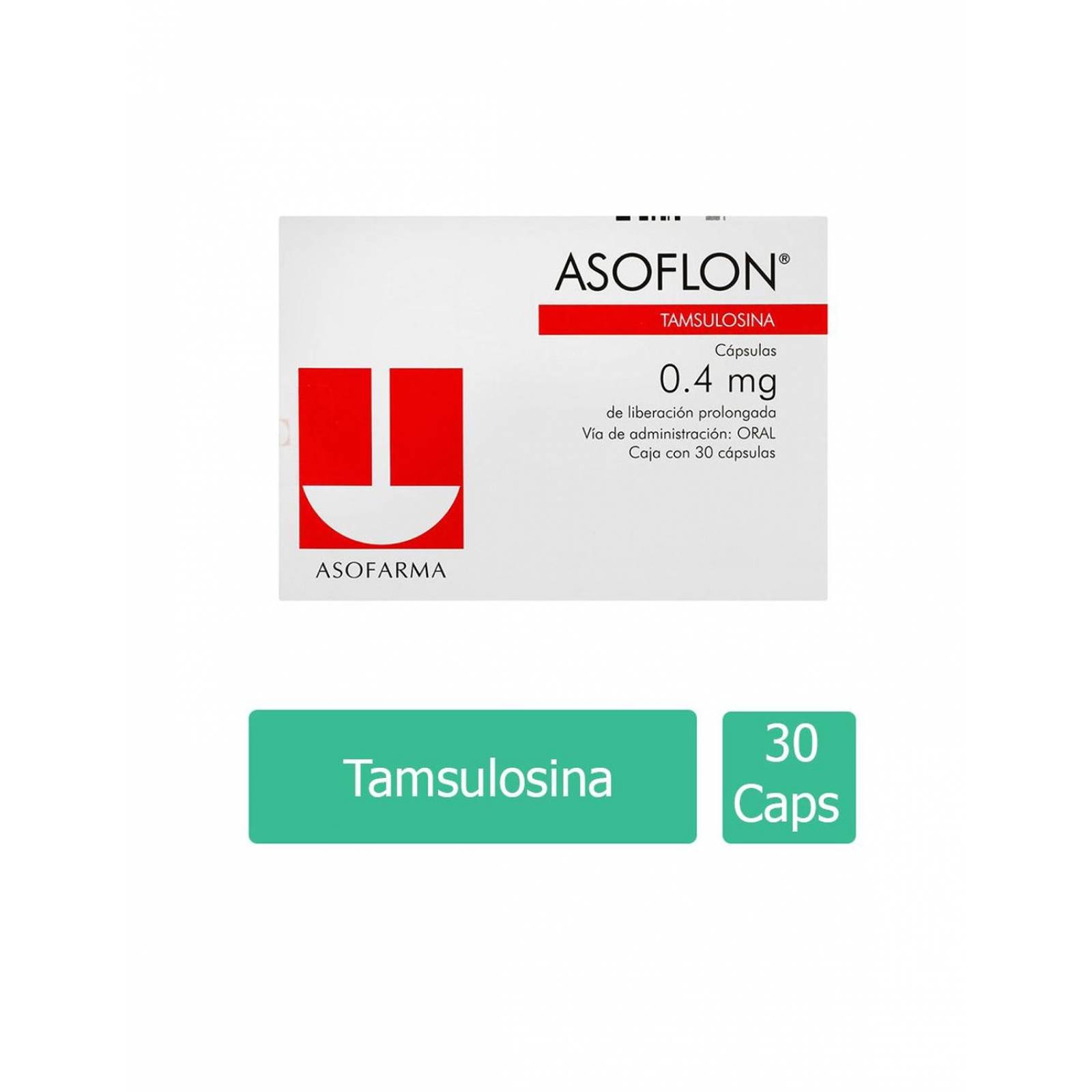 Asoflon 0.4 mg Caja Con 30 Cápsulas 