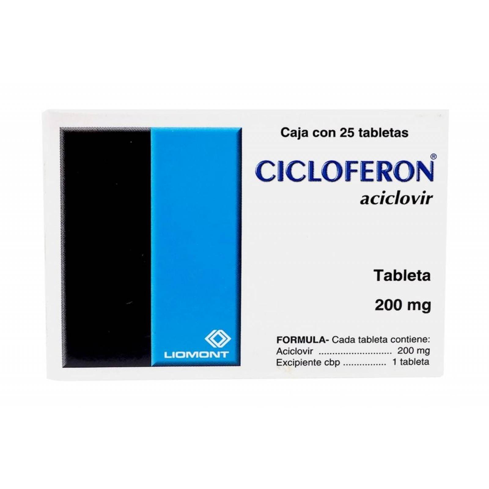 Cicloferon 200 mg Caja Con 25 Tabletas 