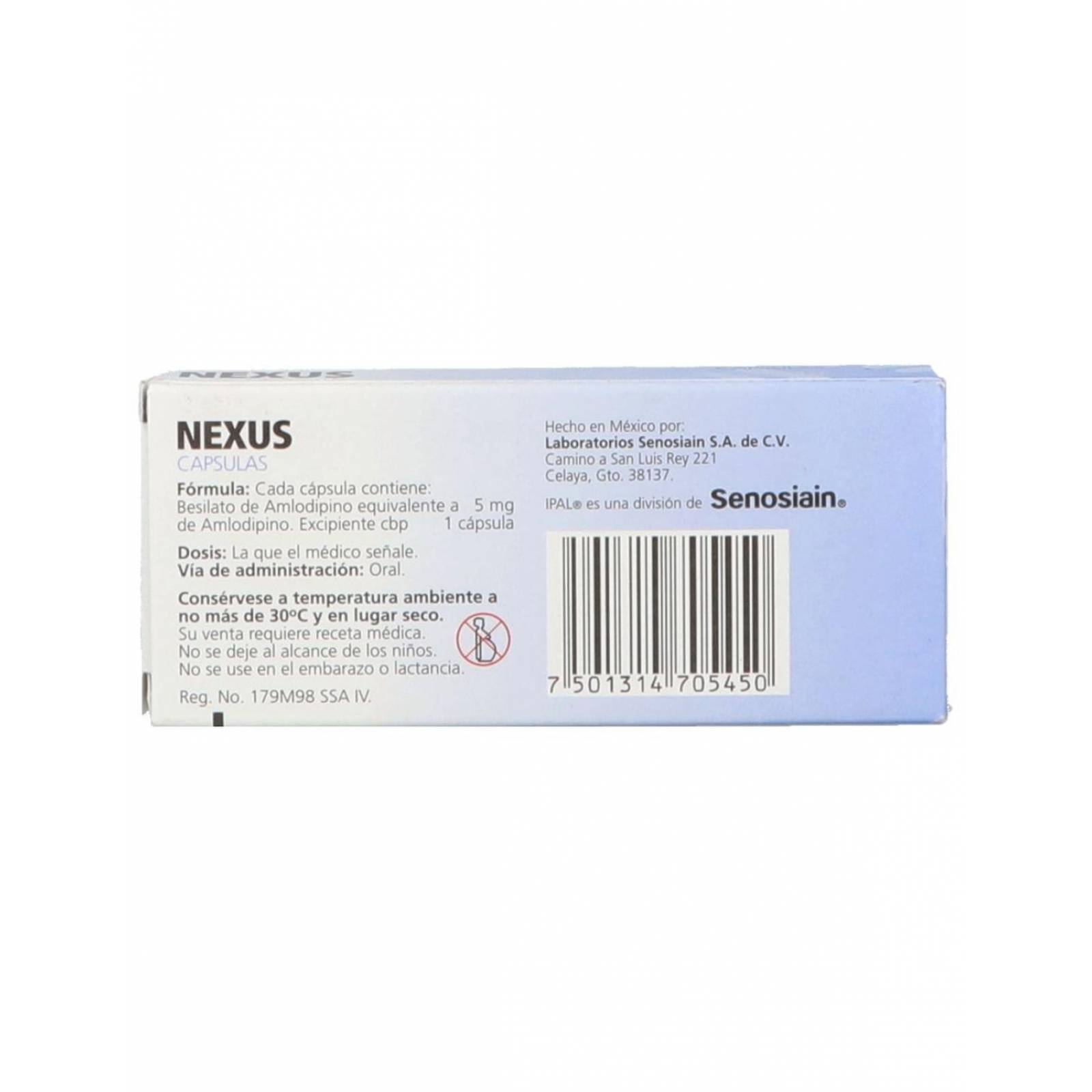 Nexus 5 mg Caja Con 10 Cápsulas 