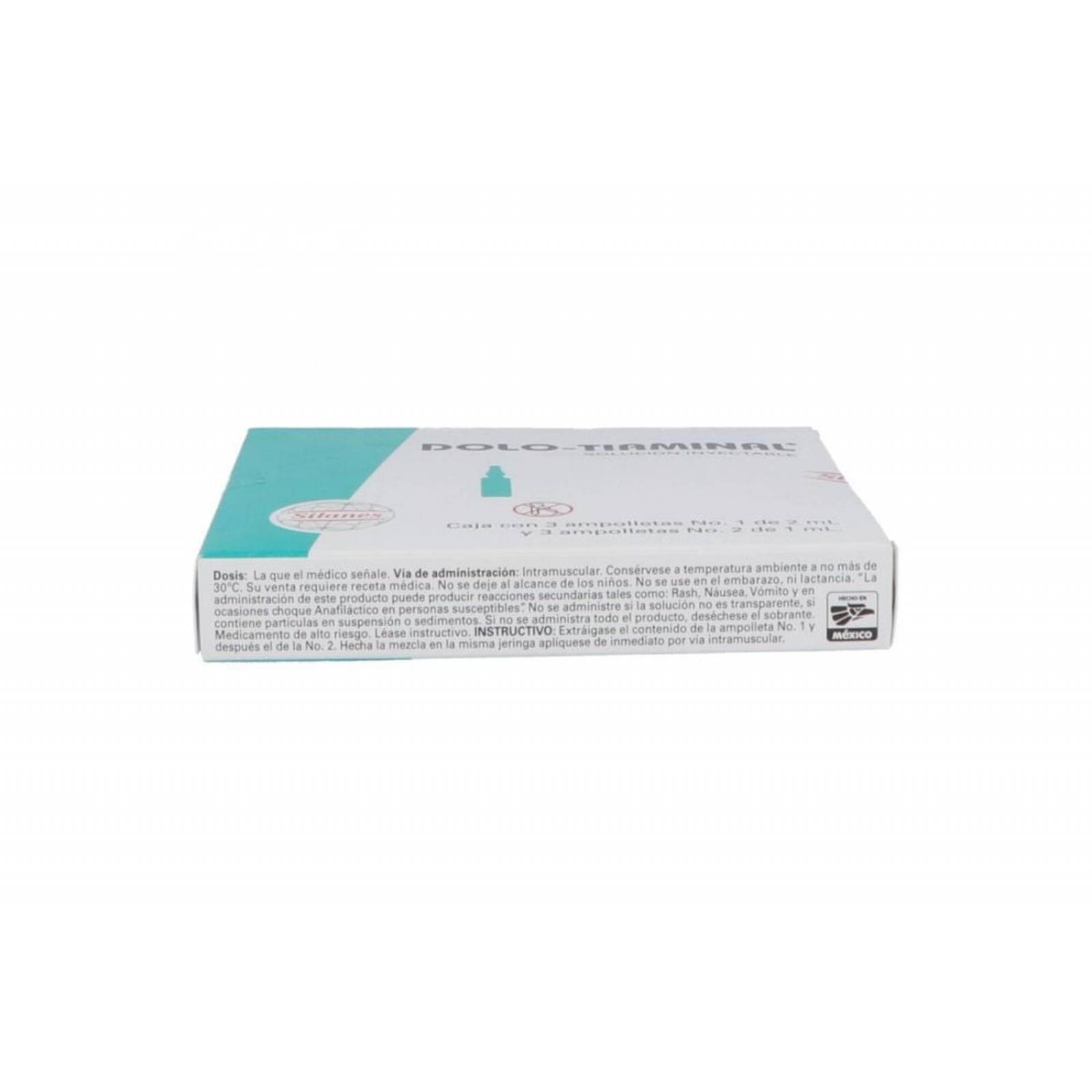 Dolo-Tiaminal Caja Con 3 Ampolleta No. 1 Con 2 mL y 3 Ampolletas No. 2 Con 1 mL 
