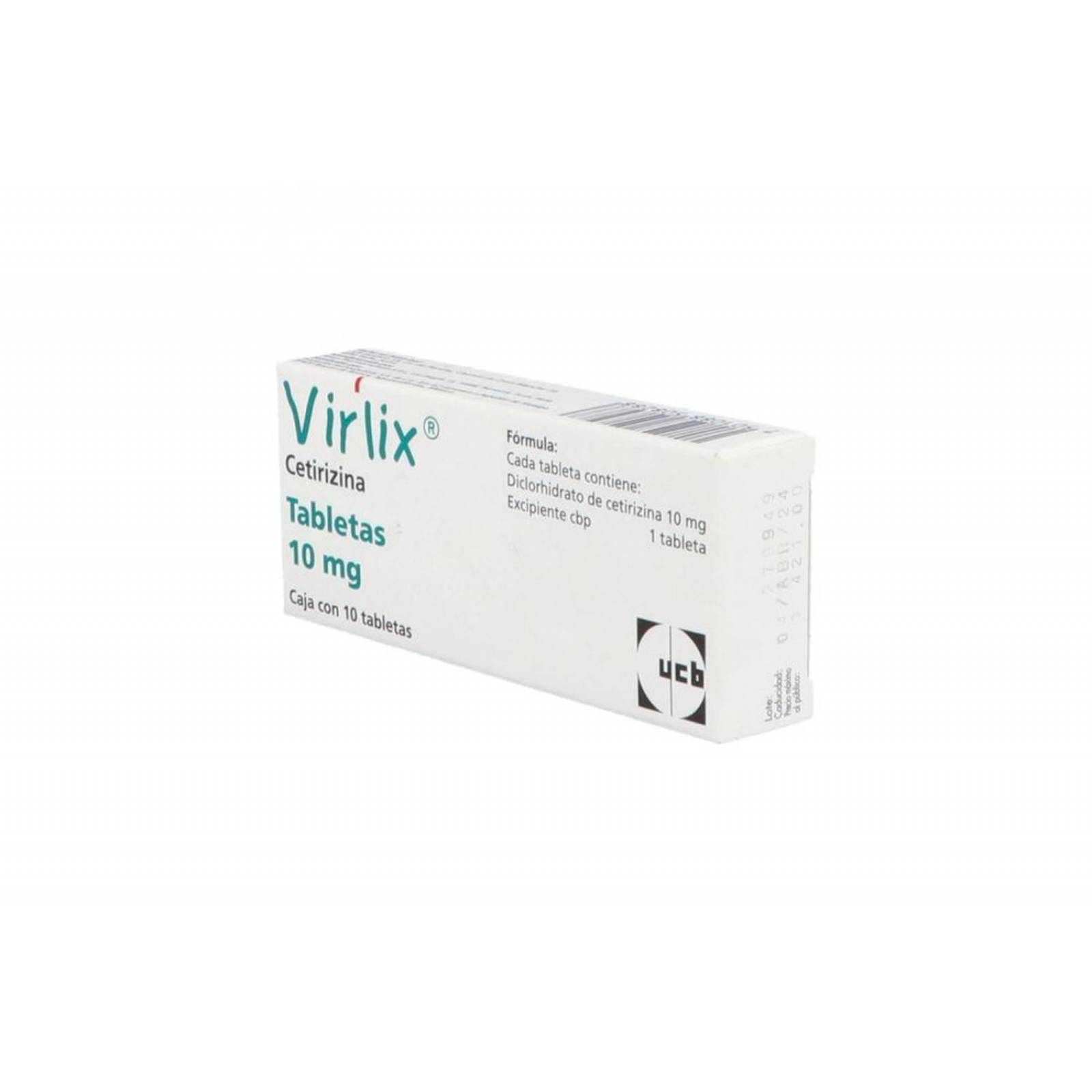 Virlix 10 mg Con 10 Tabletas 
