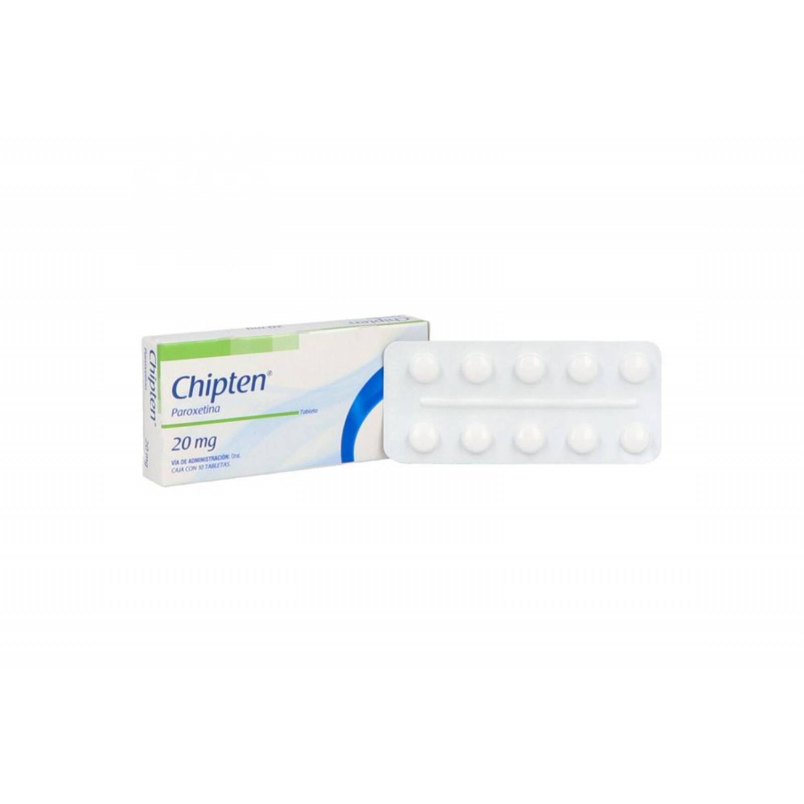 Chipten 20 mg Caja Con 10 Tabletas 