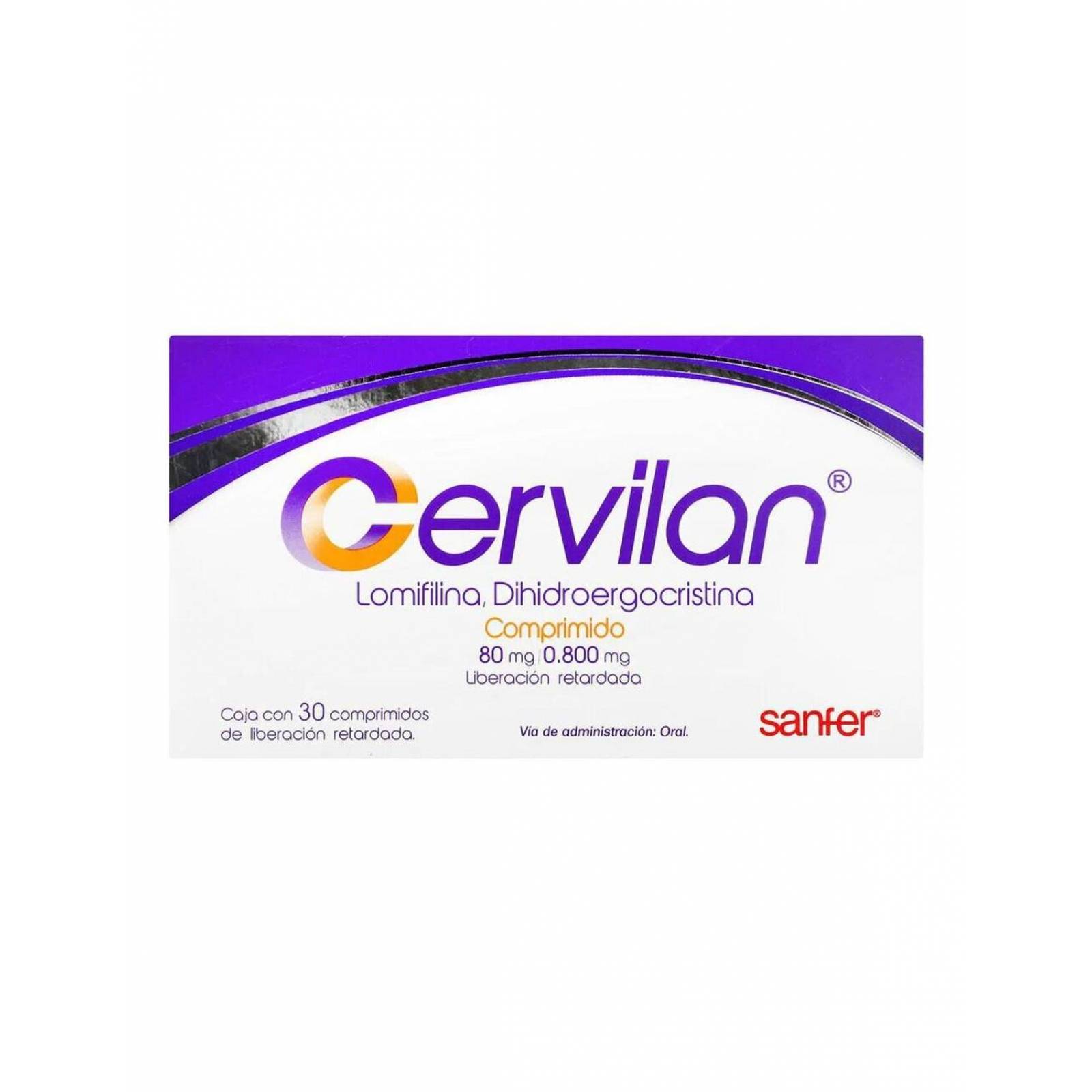 Cervilan 80 mg/0.800mg Caja Con 30 Comprimidos 
