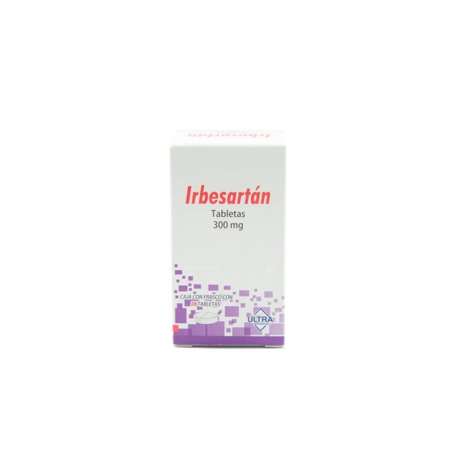 Irbersartan 300 mg Caja Con 28 Tabletas 