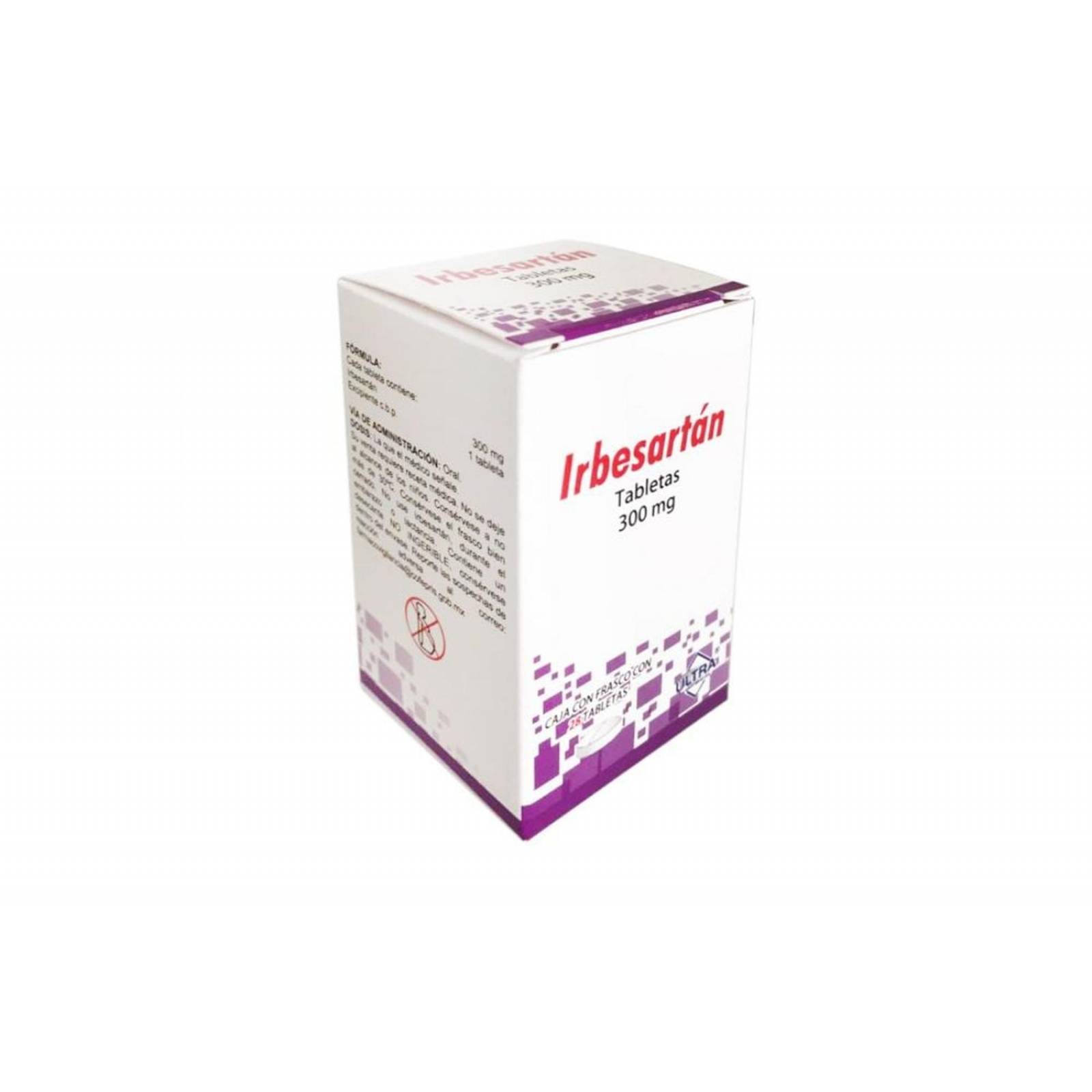 Irbersartan 300 mg Caja Con 28 Tabletas 