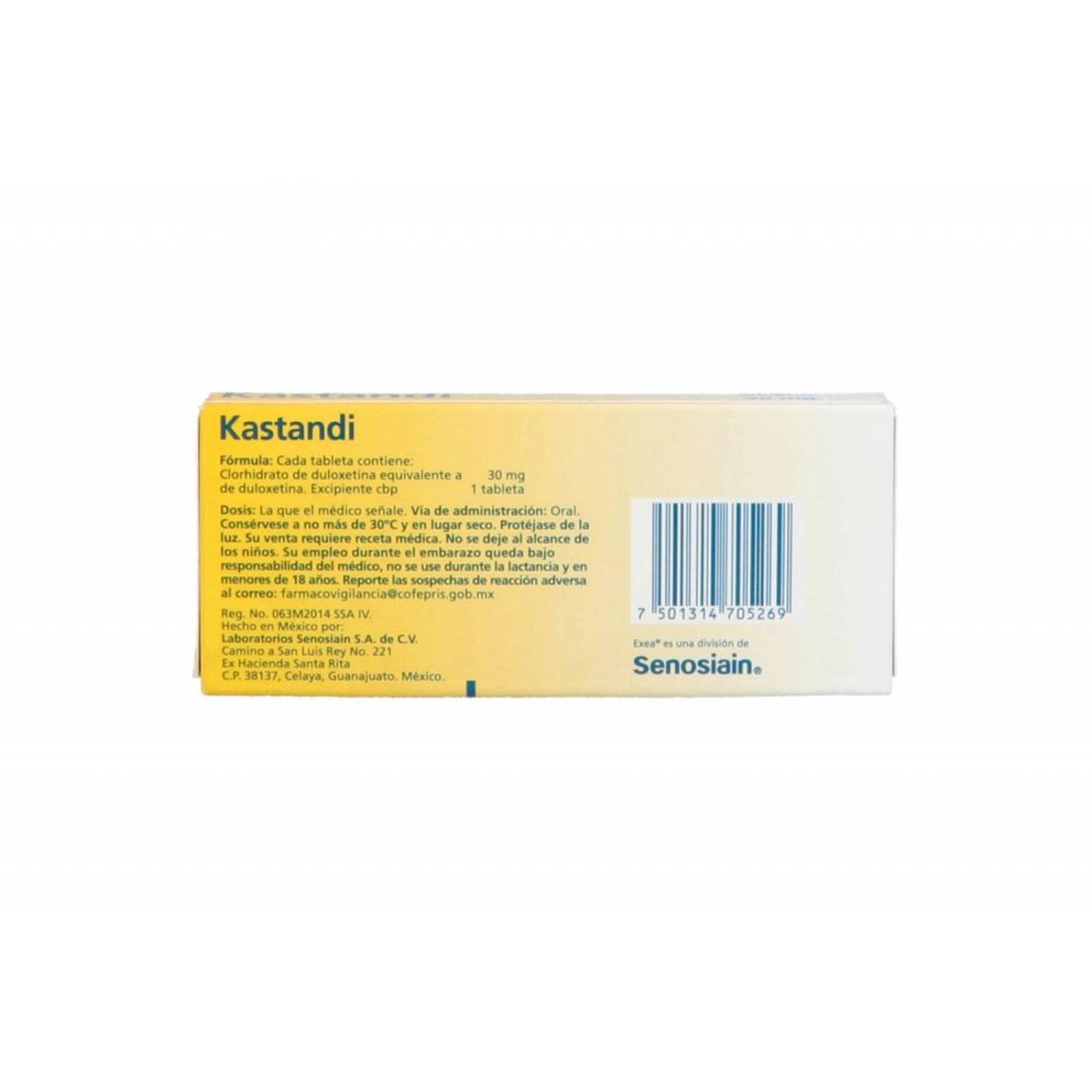 Kastandi 30 mg Caja Con 7 Tabletas 