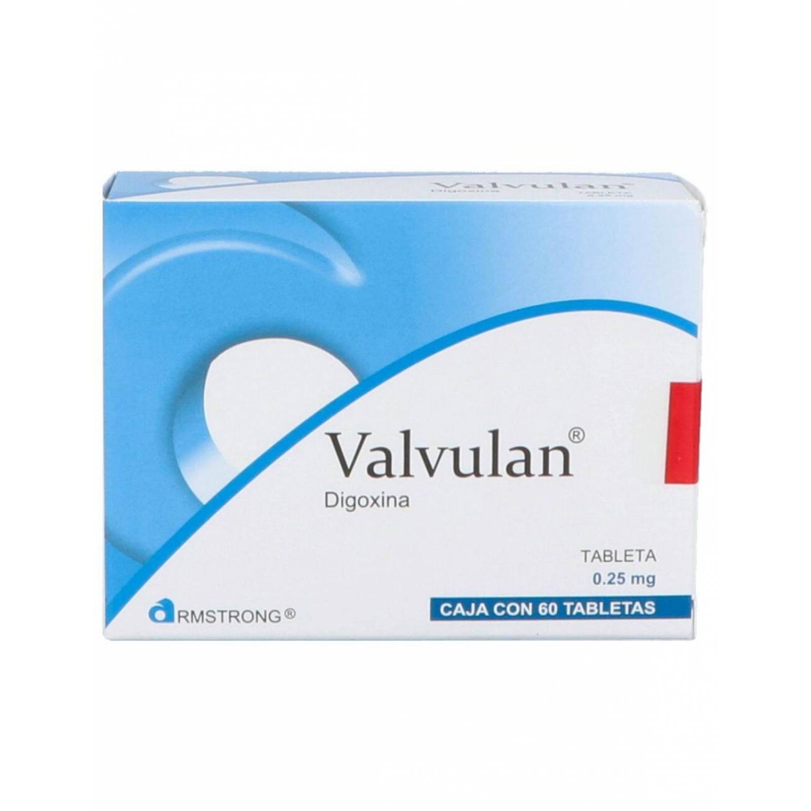 Valvulan 0.25 mg Caja Con 60 Tabletas 