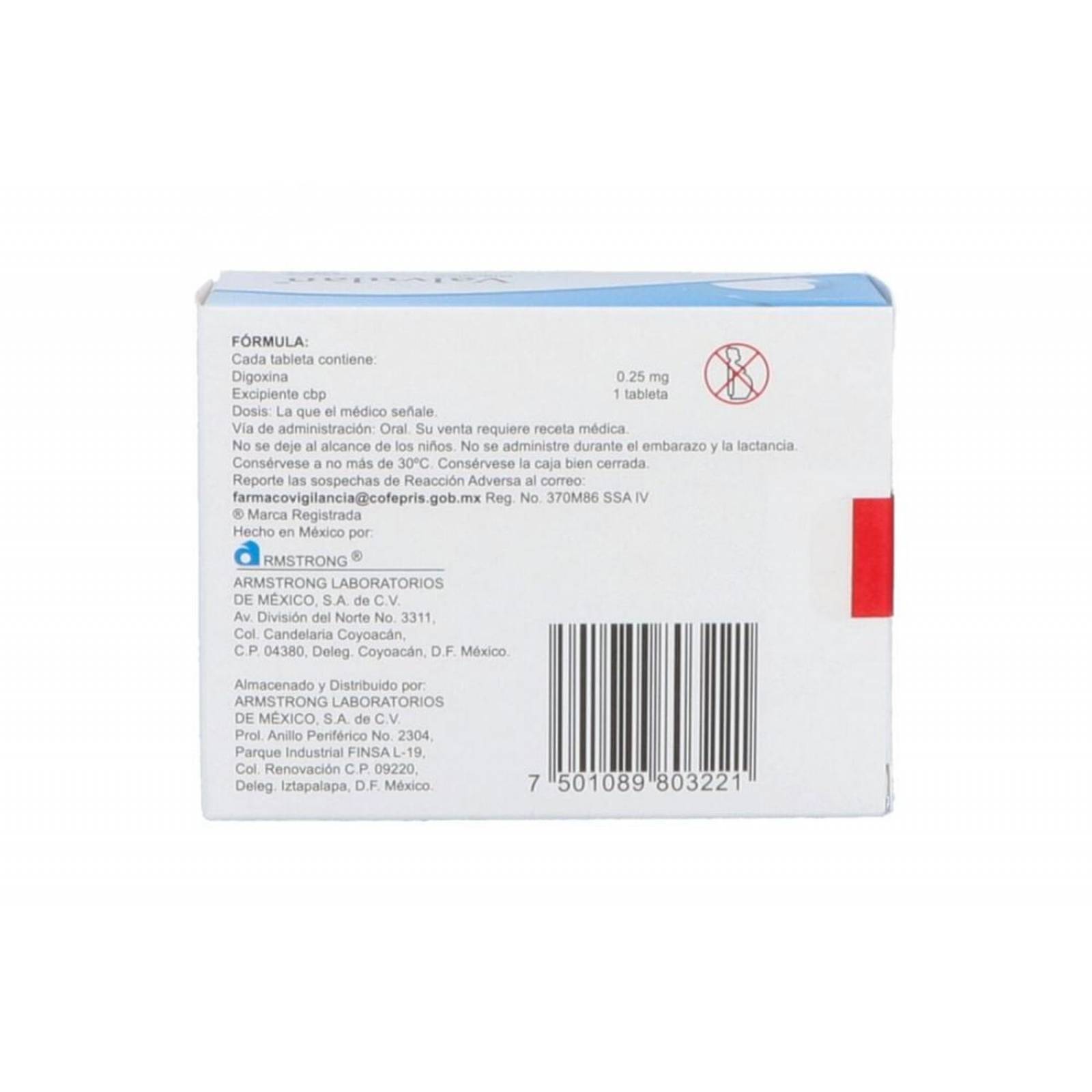 Valvulan 0.25 mg Caja Con 60 Tabletas 