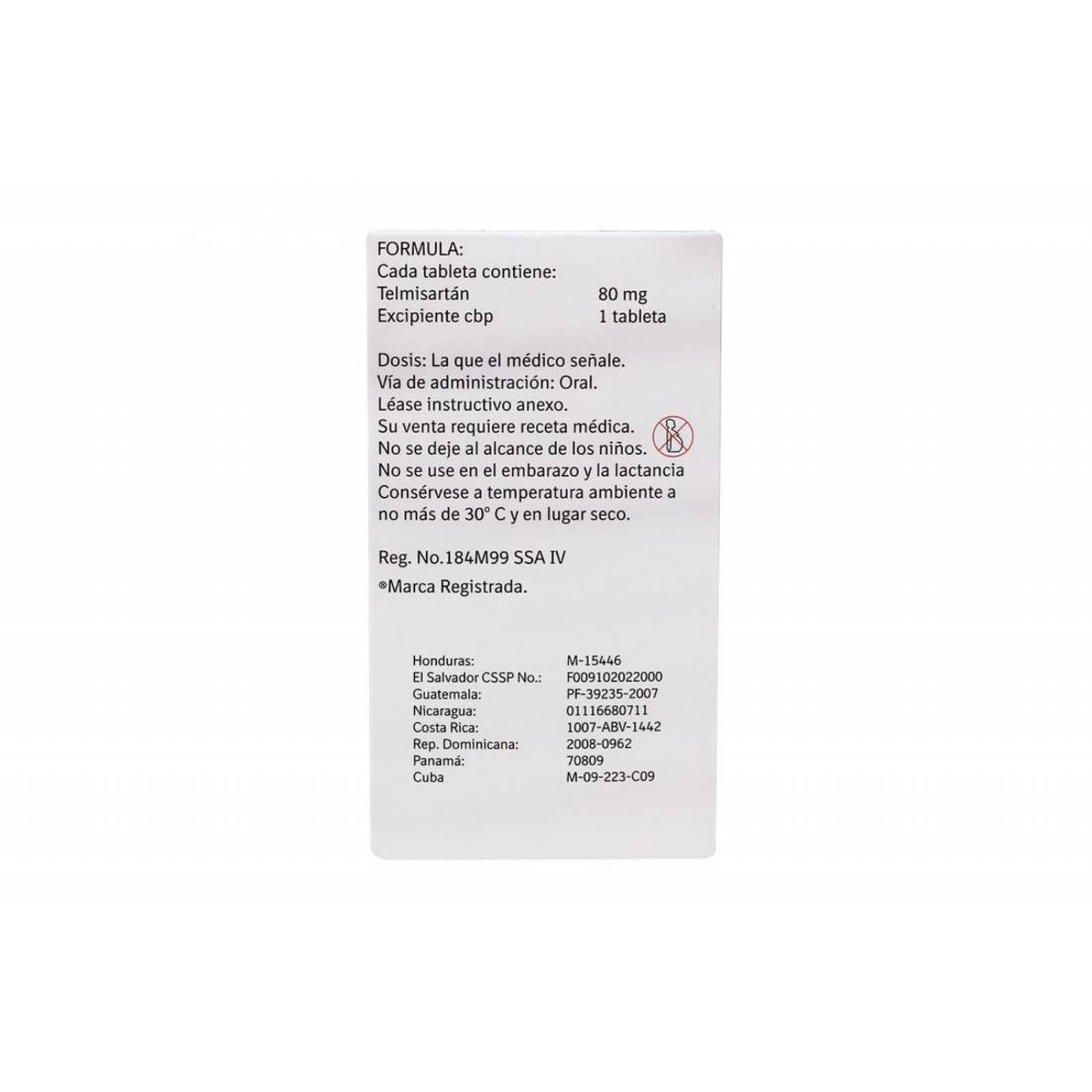 Micardis 80 mg Caja con 28 Tabletas 