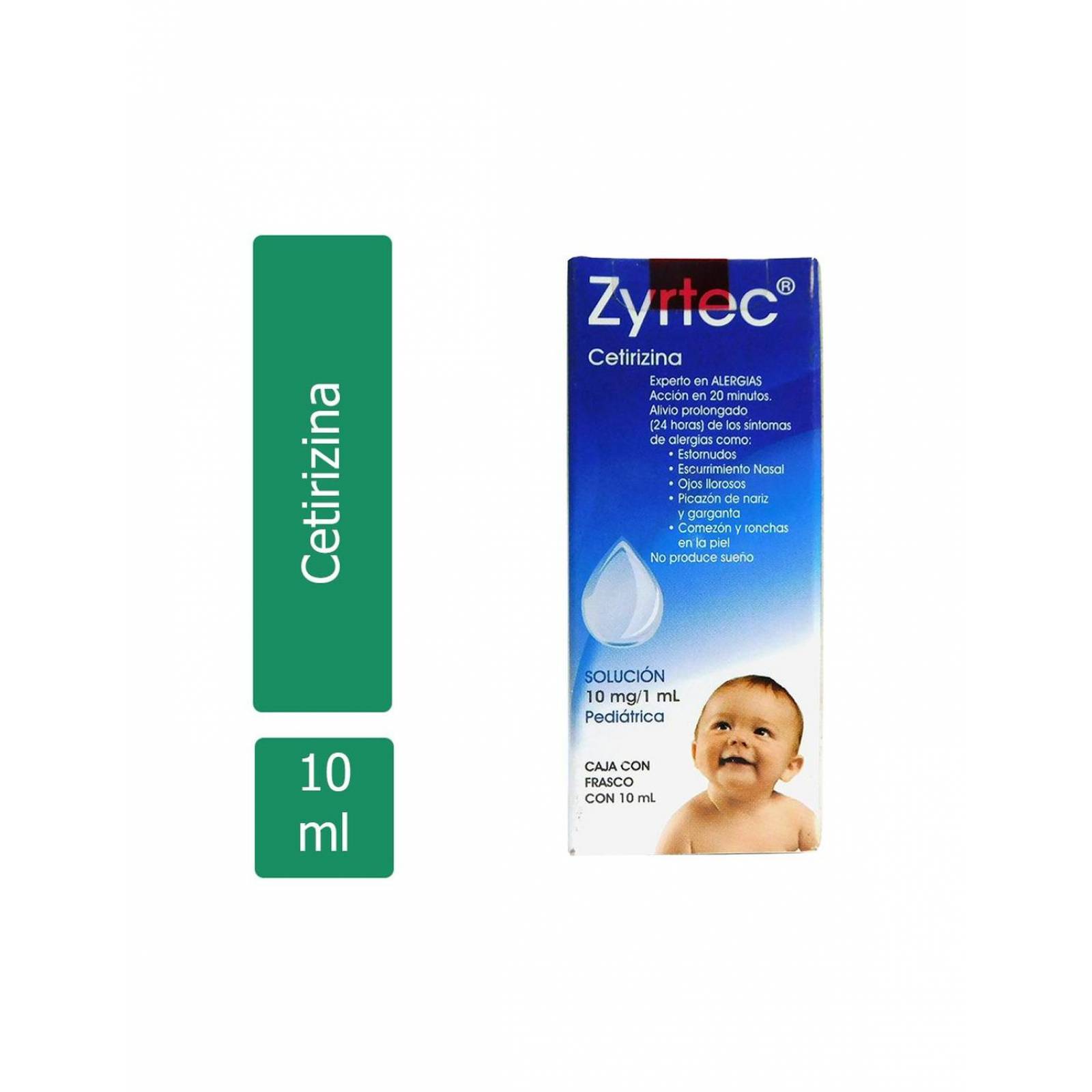 Zyrtec Solución 10mg/1mL Caja Con Frasco Con 10mL 