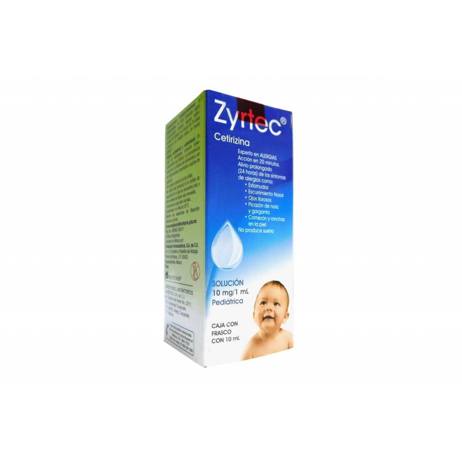 Zyrtec Solución 10mg/1mL Caja Con Frasco Con 10mL 
