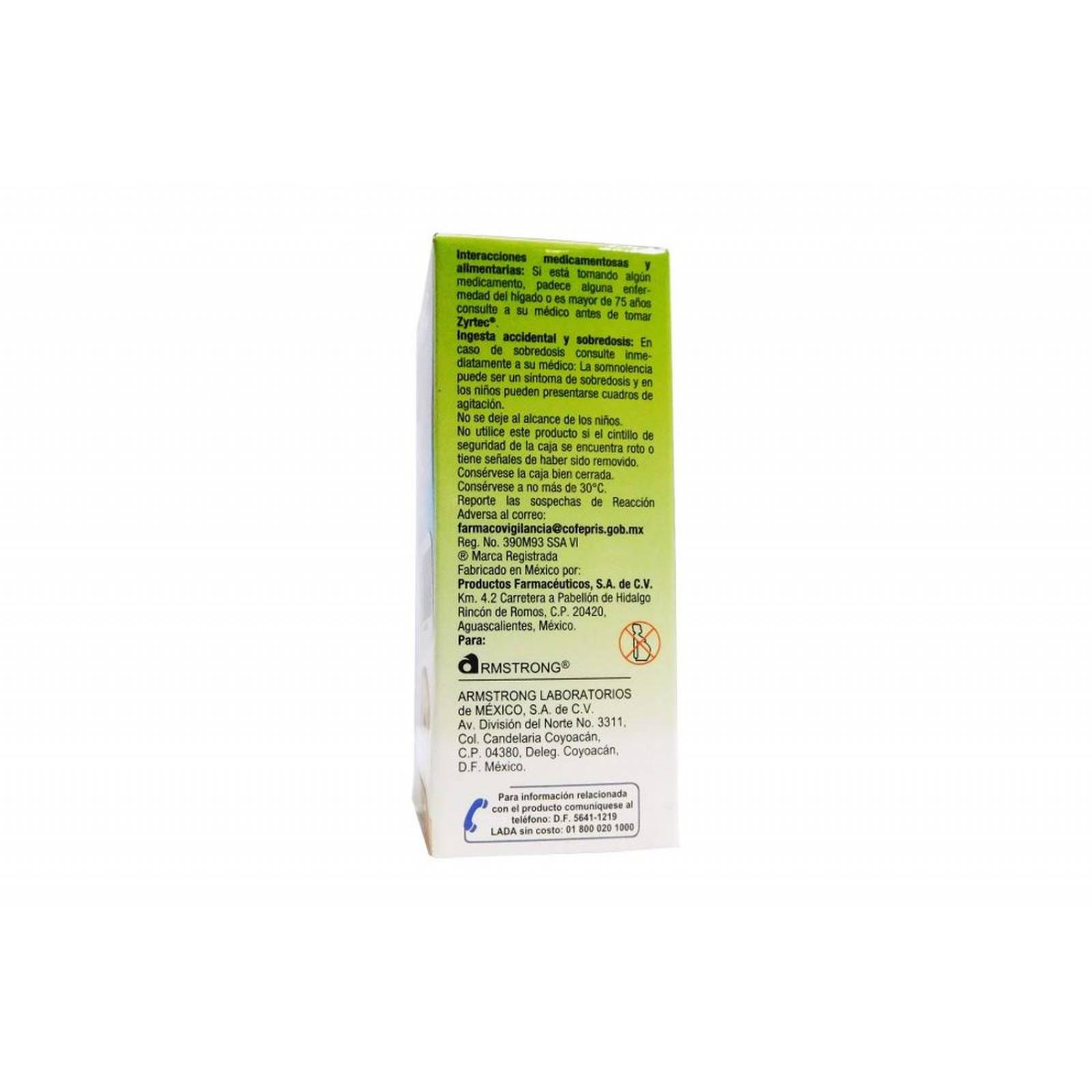 Zyrtec Solución 10mg/1mL Caja Con Frasco Con 10mL 