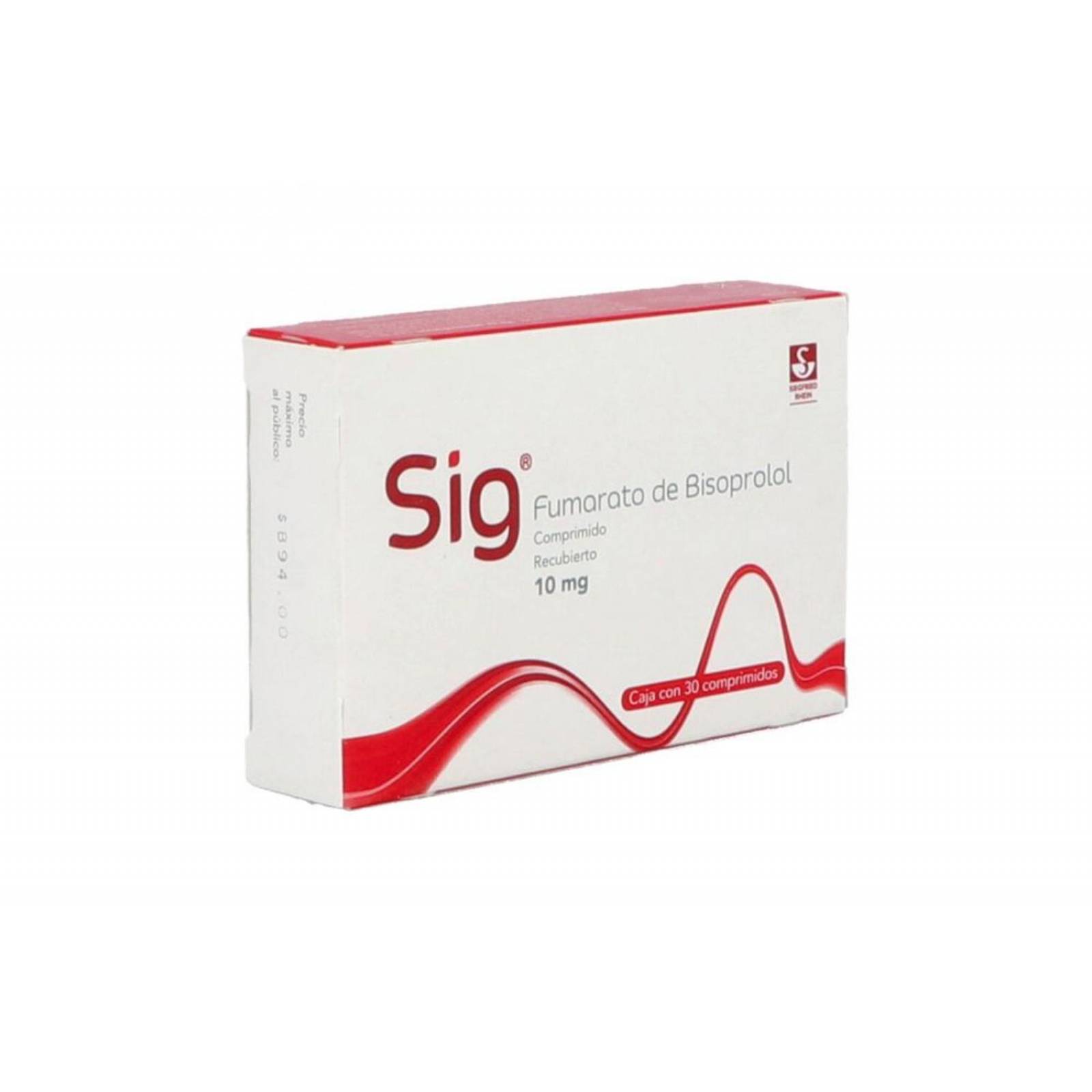 Sig 10 mg Caja con 30 Comprimidos 