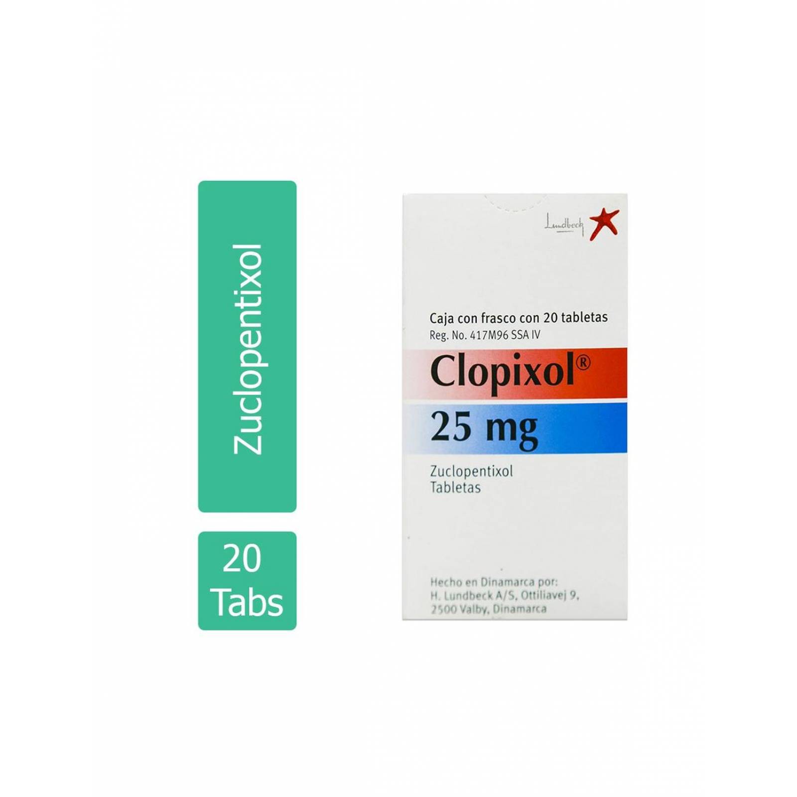 Clopixol 25 mg Caja Con 20 Tabletas 