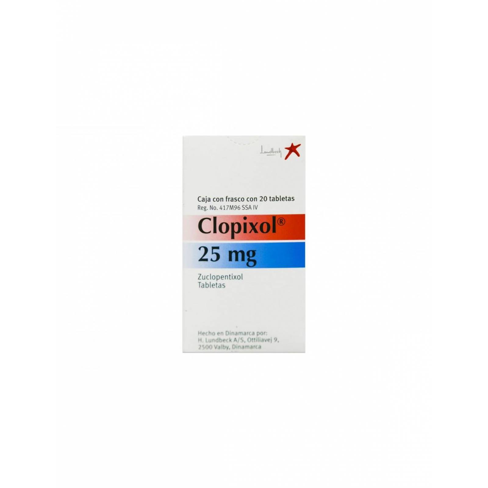 Clopixol 25 mg Caja Con 20 Tabletas 