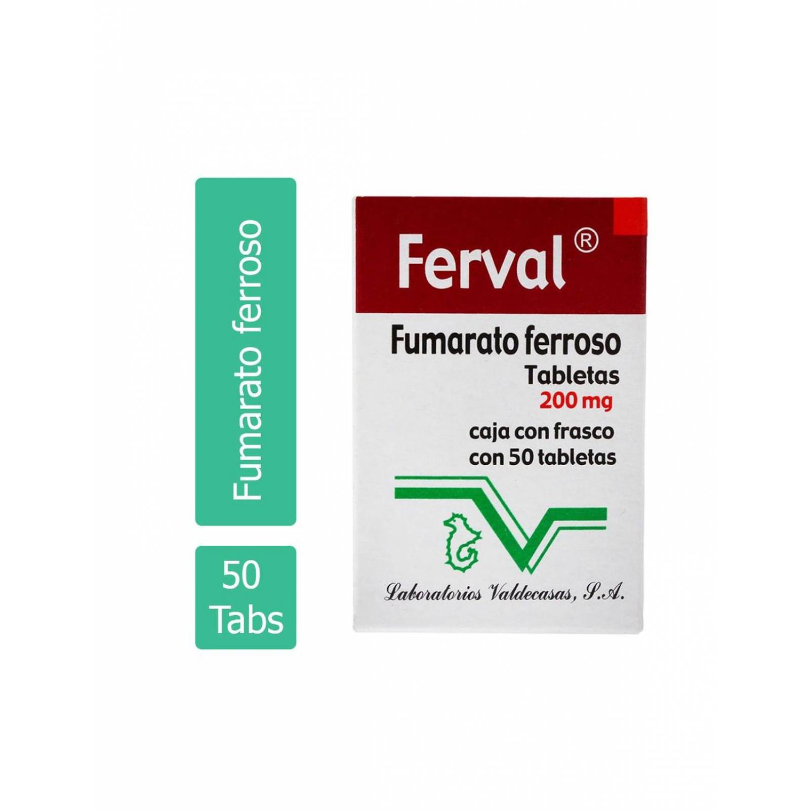 Ferval 200 mg Caja Con Frasco Con 50 Tabletas 