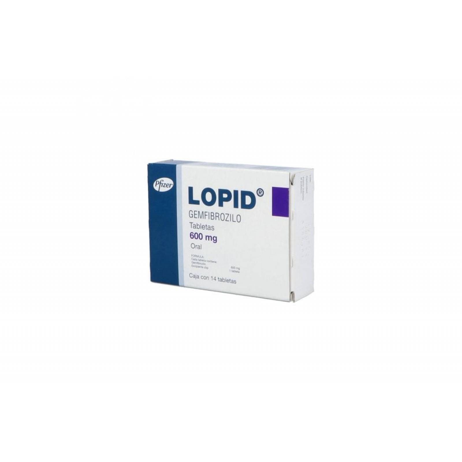 Lopid 600 mg Caja Con 14 Tabletas 