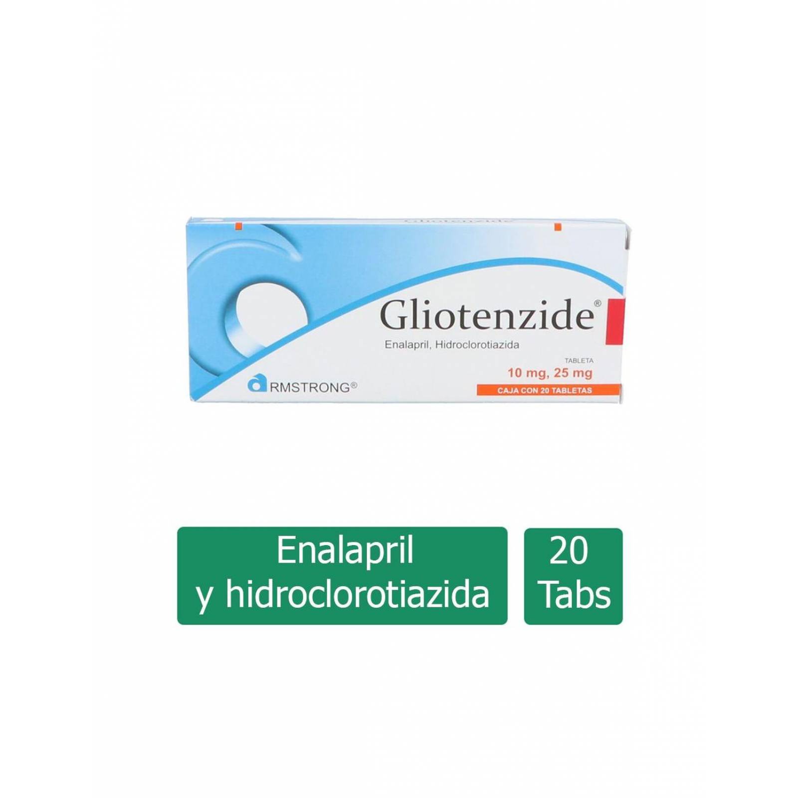 Gliotenzide 10 mg/25 mg Caja Con 20 Tabletas 