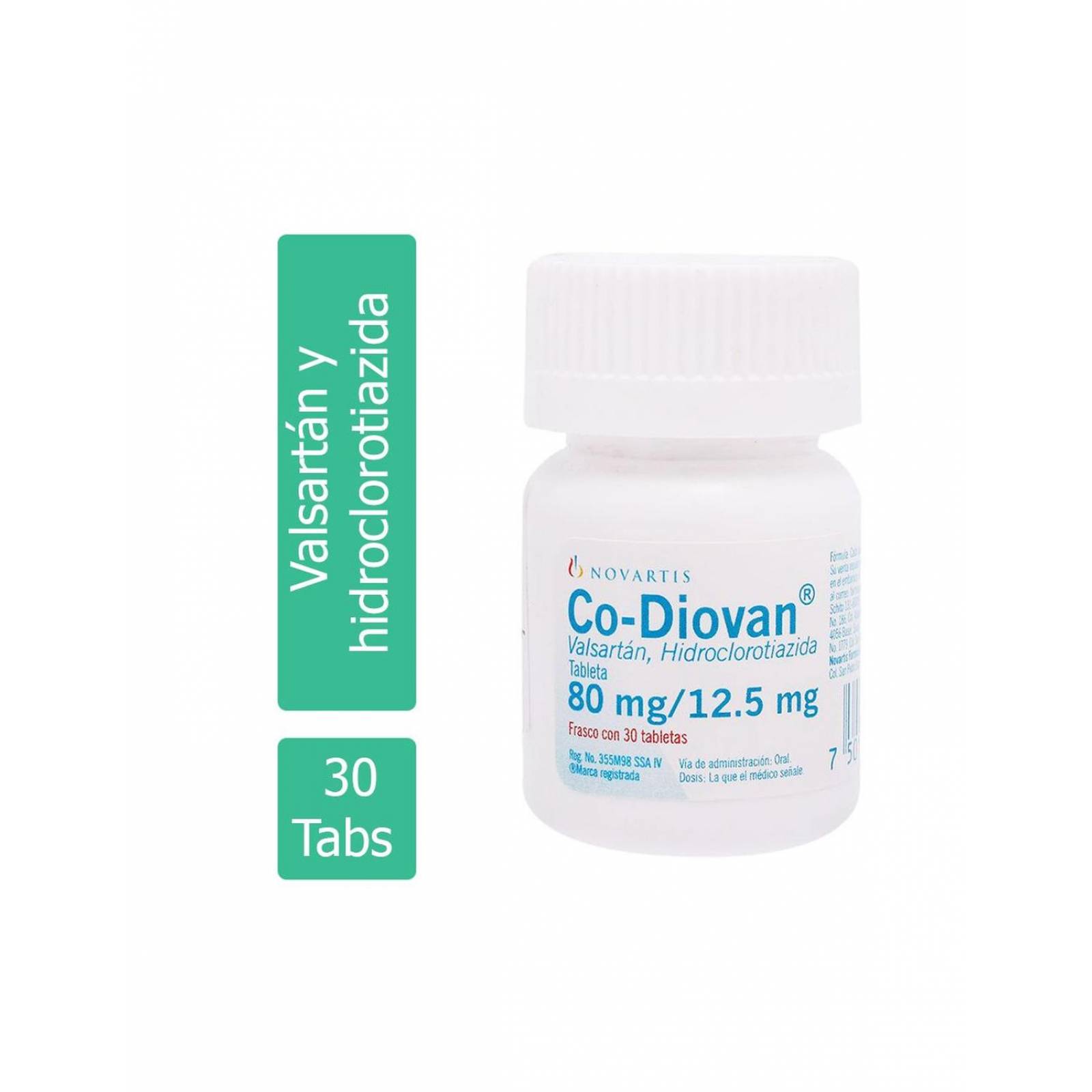 Co Diovan 80 mg/12.5 mg Caja Con 30 Tabletas 