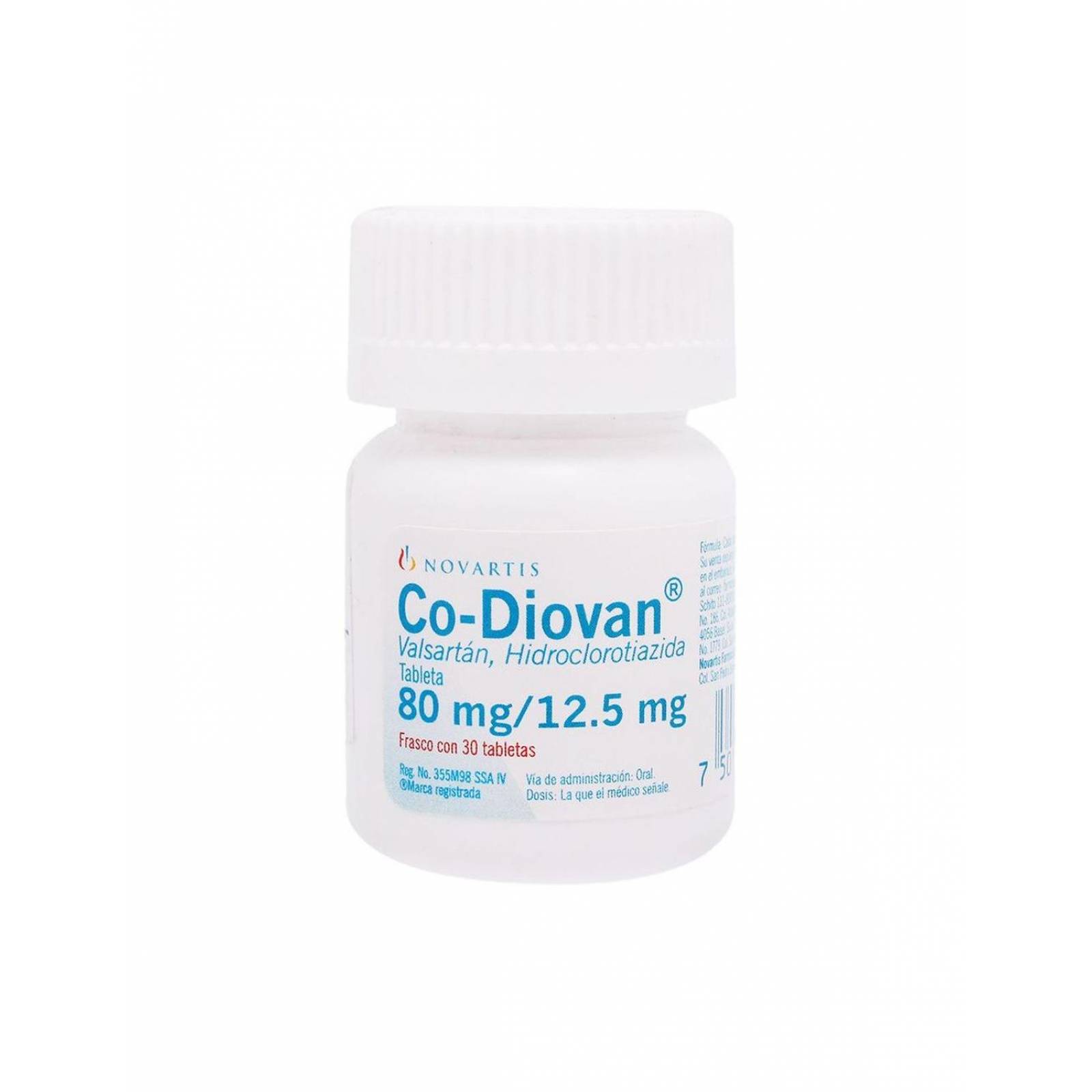 Co Diovan 80 mg/12.5 mg Caja Con 30 Tabletas 
